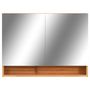 Voir la diapositive 4 : VIDAXL Armoire a miroir de salle de bain LED Chene 80x15x60 cm MDF