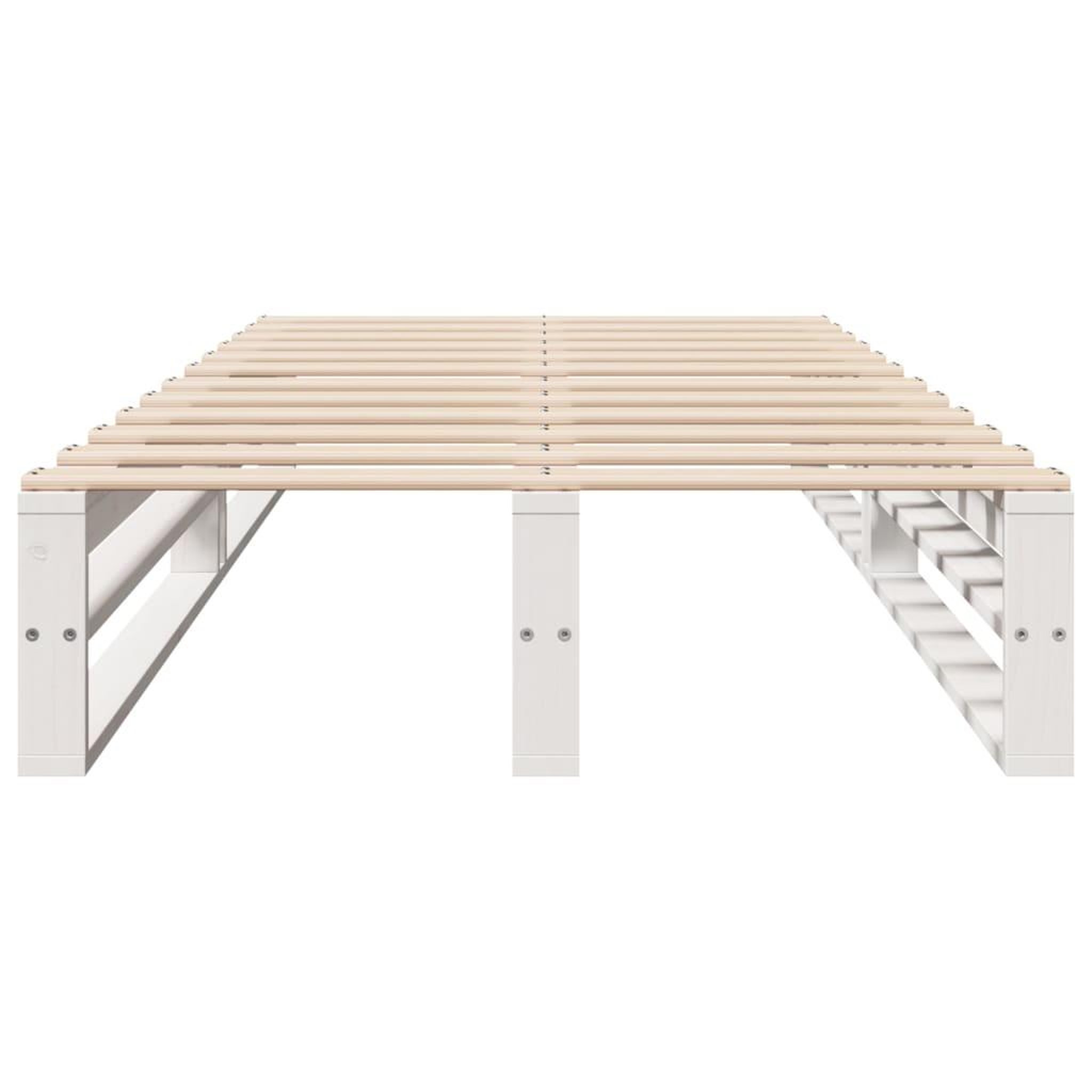 Voir la diapositive 4 : VIDAXL Cadre de lit sans matelas blanc 90x200 cm bois de pin massif