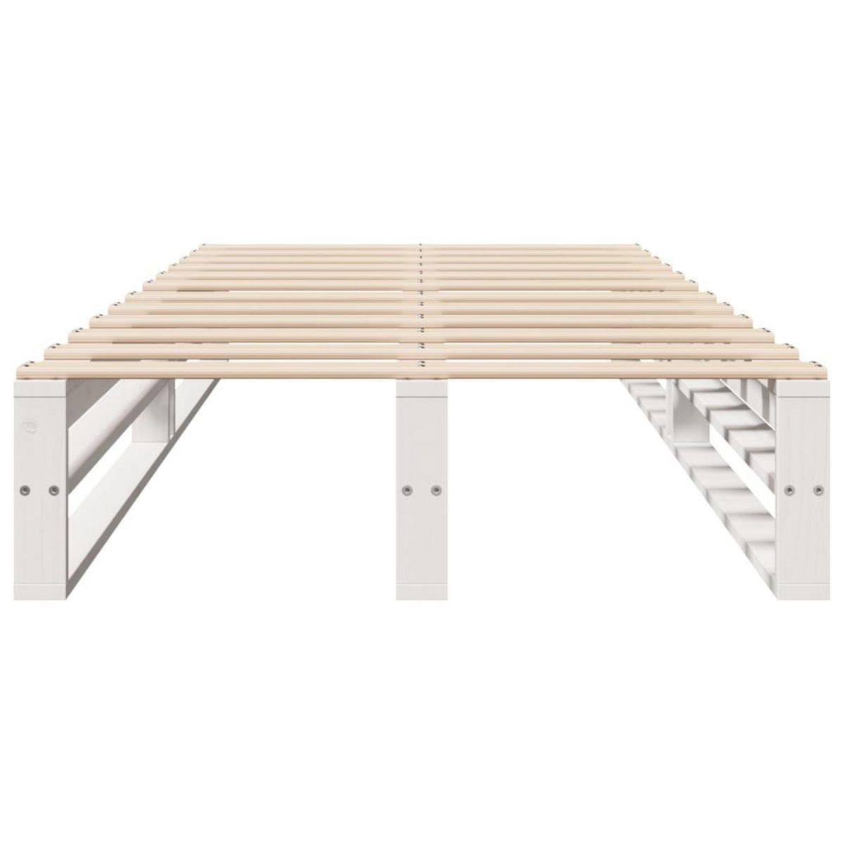 VIDAXL Cadre de lit sans matelas blanc 90x200 cm bois de pin massif