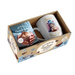 RONRON & CHOCOLAT CHAUD. COFFRET AVEC UN JOLI MUG EN CERAMIQUE ET UN PETIT LIVRET, Augé Séverine