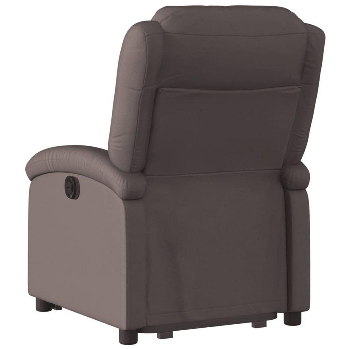 VIDAXL Fauteuil inclinable marron fonce cuir veritable