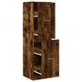Voir la diapositive 2 : VIDAXL Armoire d'apothicaire chene fume 40x41x144,5 cm bois ingenierie