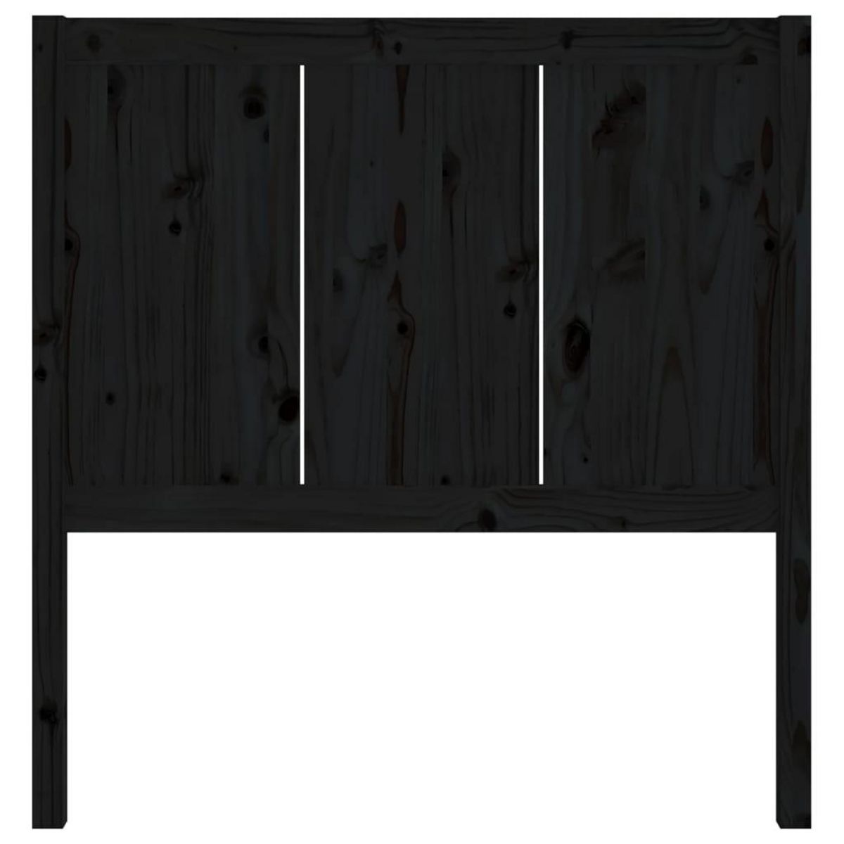 VIDAXL Tete de lit Noir 95,5x4x100 cm Bois massif de pin