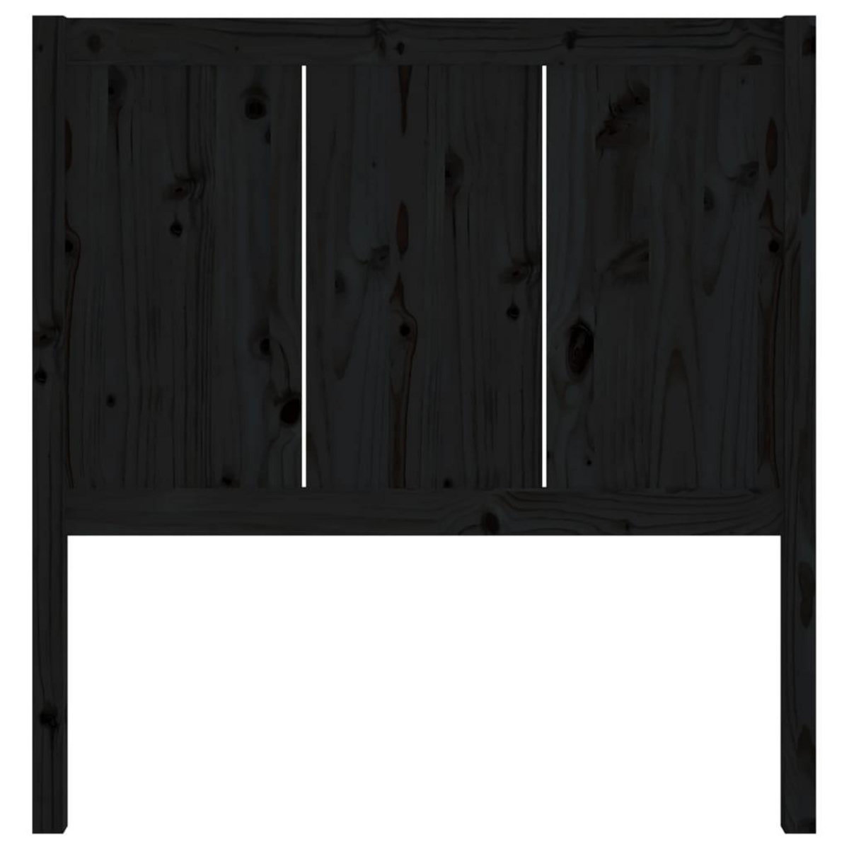 VIDAXL Tete de lit Noir 95,5x4x100 cm Bois massif de pin