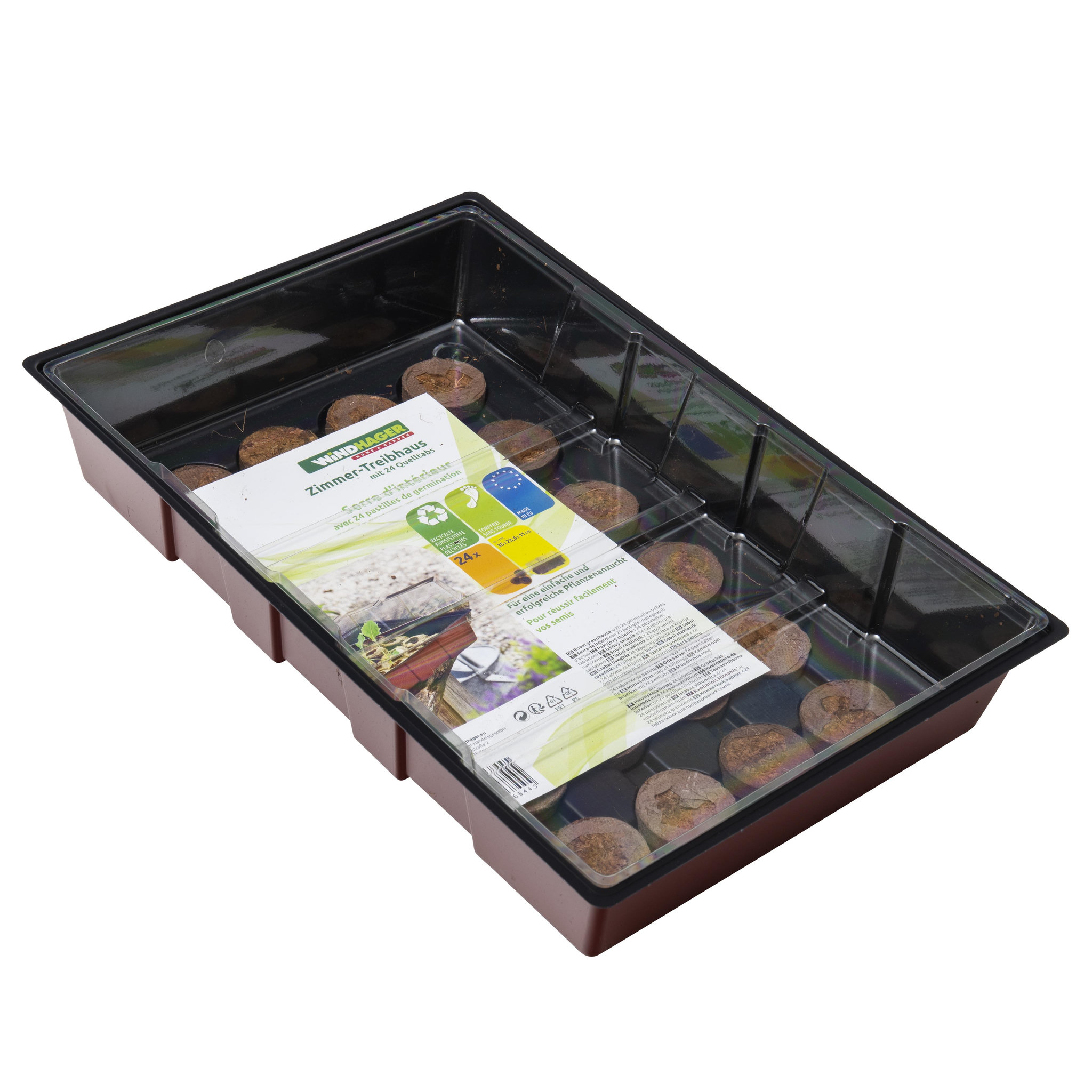 Voir la diapositive 3 :  Serre avec 24 pastilles 35 x 23,5 x 11cm