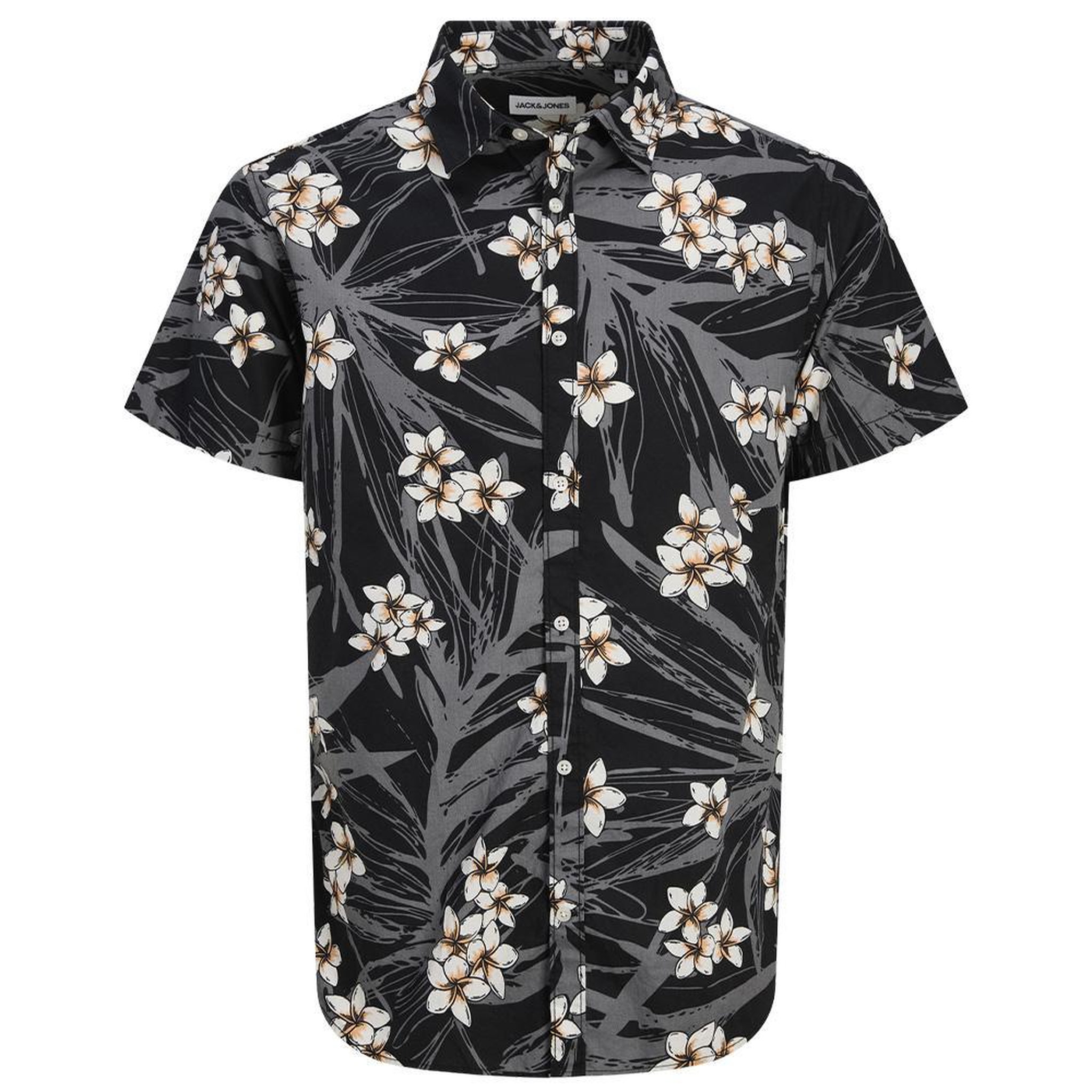 Voir la diapositive 5 : Jack & Jones Chemise Noire/Blanc/Orange Homme Jack & Jones Hawaii