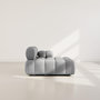 Voir la diapositive 6 : LISA DESIGN Ruby - module d'assise méridienne droite en velours texturé