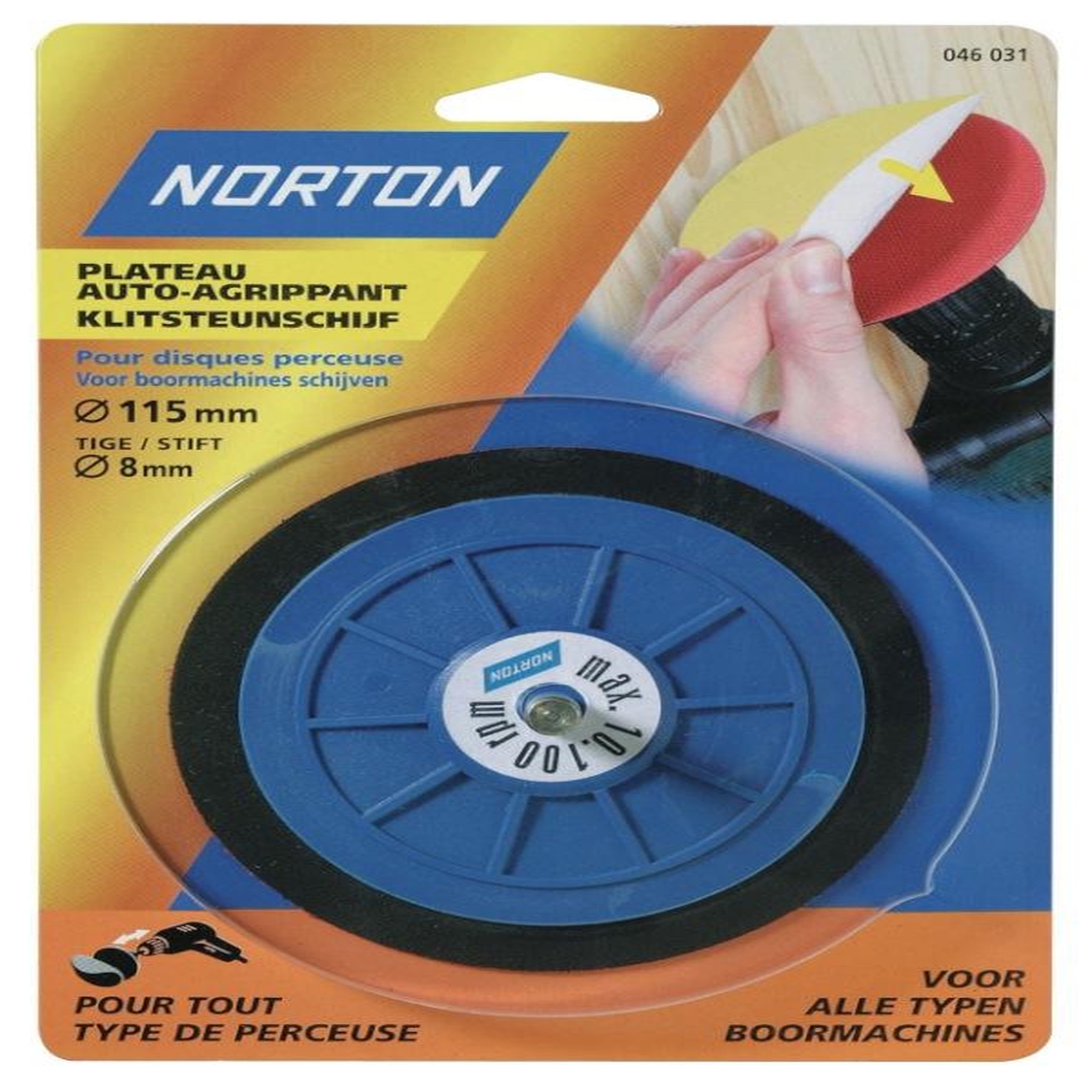 Norton Plateau de ponçage Ø 125 mm pour perceuse