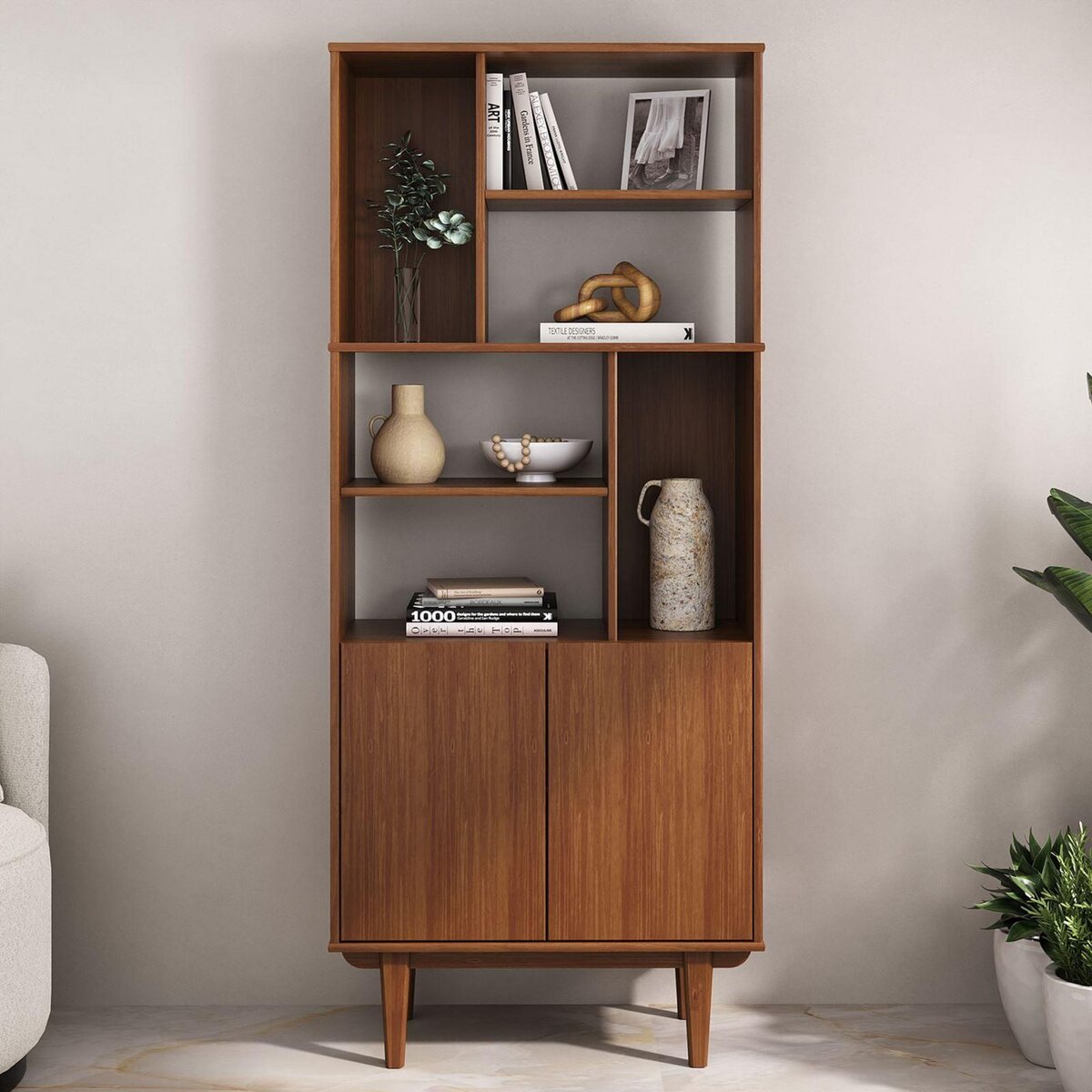 IDIMEX Buffet haut SIMONA H 188 cm en bois massif