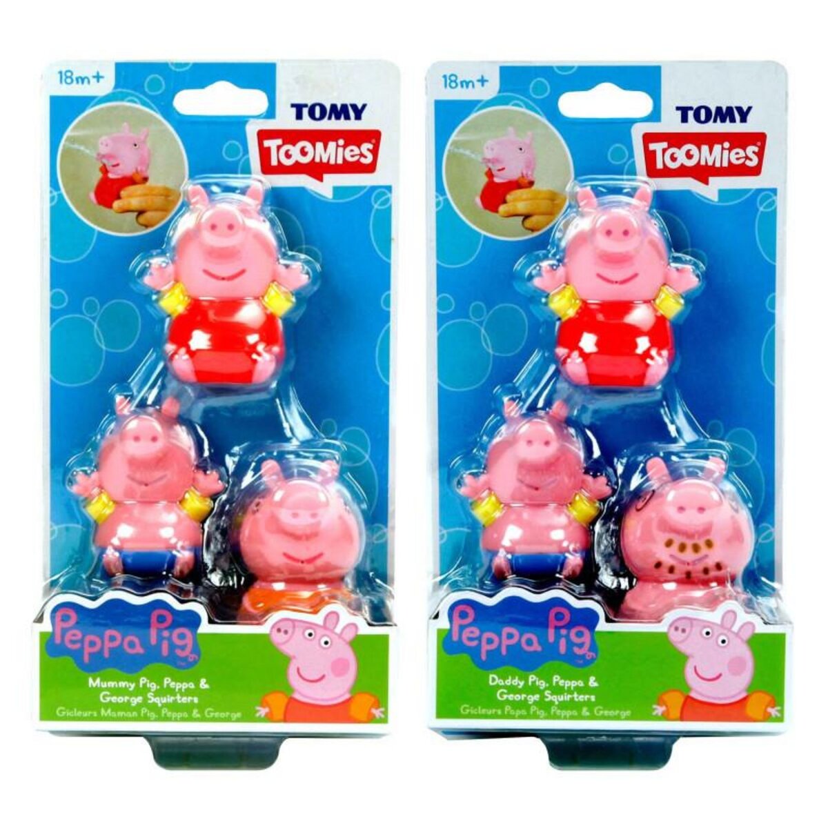 TOMY Tomy Lot de 3 figurines Peppa Pig pour le bain E73105