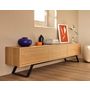 Voir la diapositive 5 : LISA DESIGN Zapallar - meuble tv - effet bois et noir - 206 cm