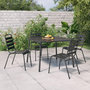 Voir la diapositive 1 : VIDAXL Table de jardin anthracite 100x100x71 cm acier