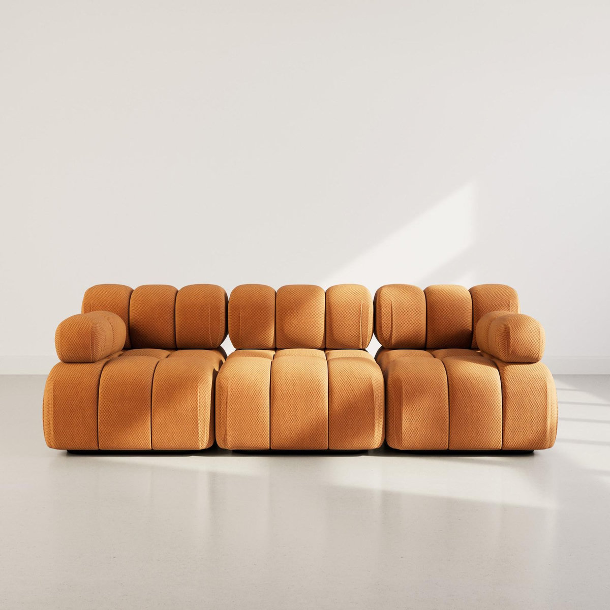 LISA DESIGN Ruby - canapé droit modulable 3 places en velours texturé