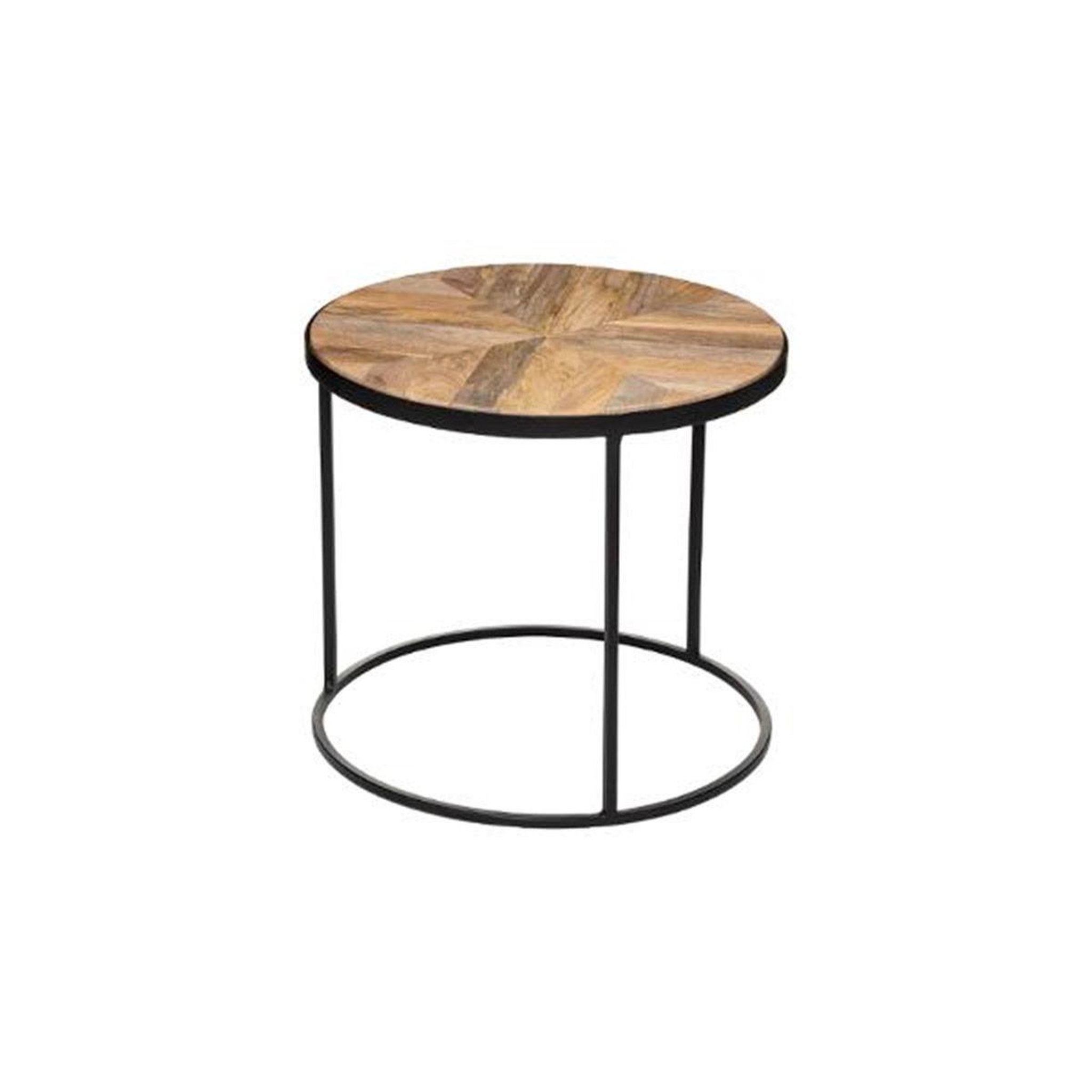 Voir la diapositive 4 : ATMOSPHERA Lot de 2 tables à café en bois  basile  56cm marron