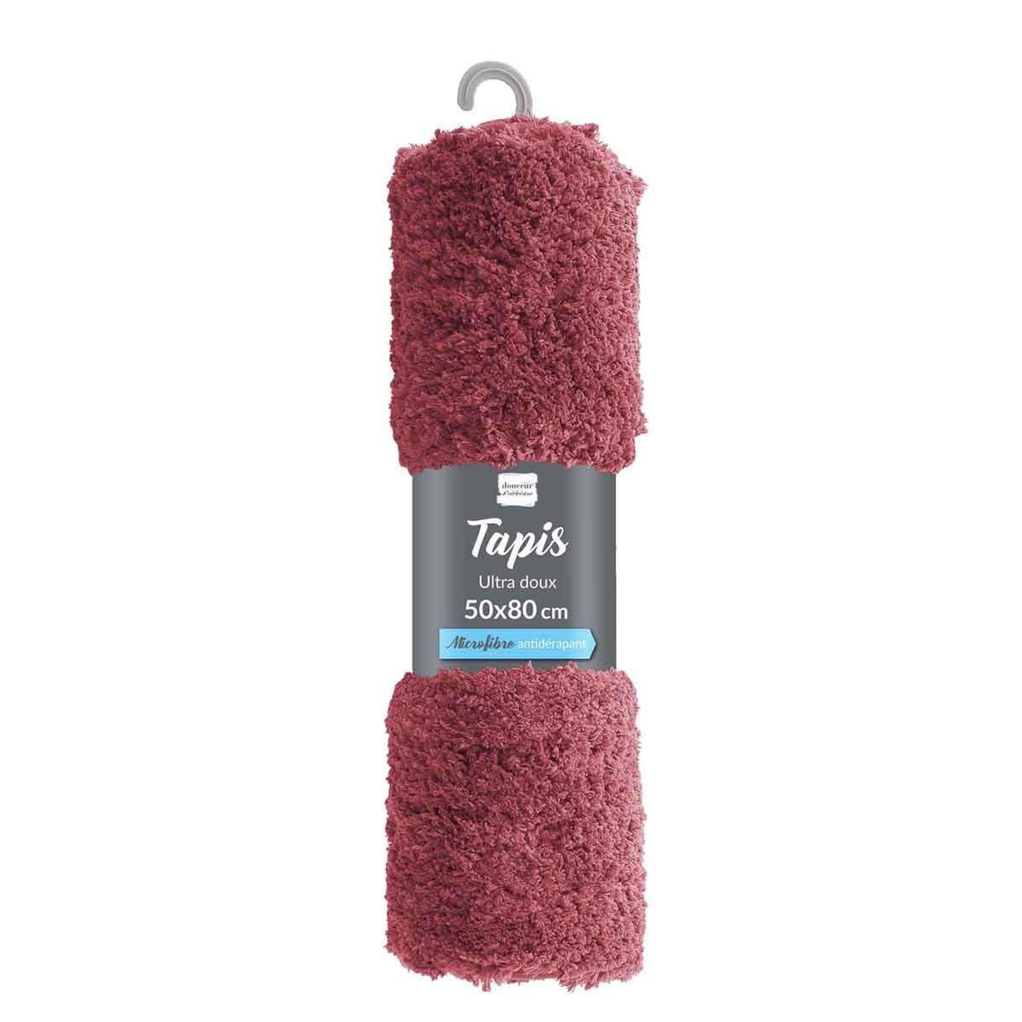 Voir la diapositive 3 : Douceur d'Intérieur Tapis de bain  softness  50x80cm framboise