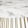 Voir la diapositive 6 : ATMOSPHERA Table à Manger Effet Marbre  Rayo  120cm Blanc