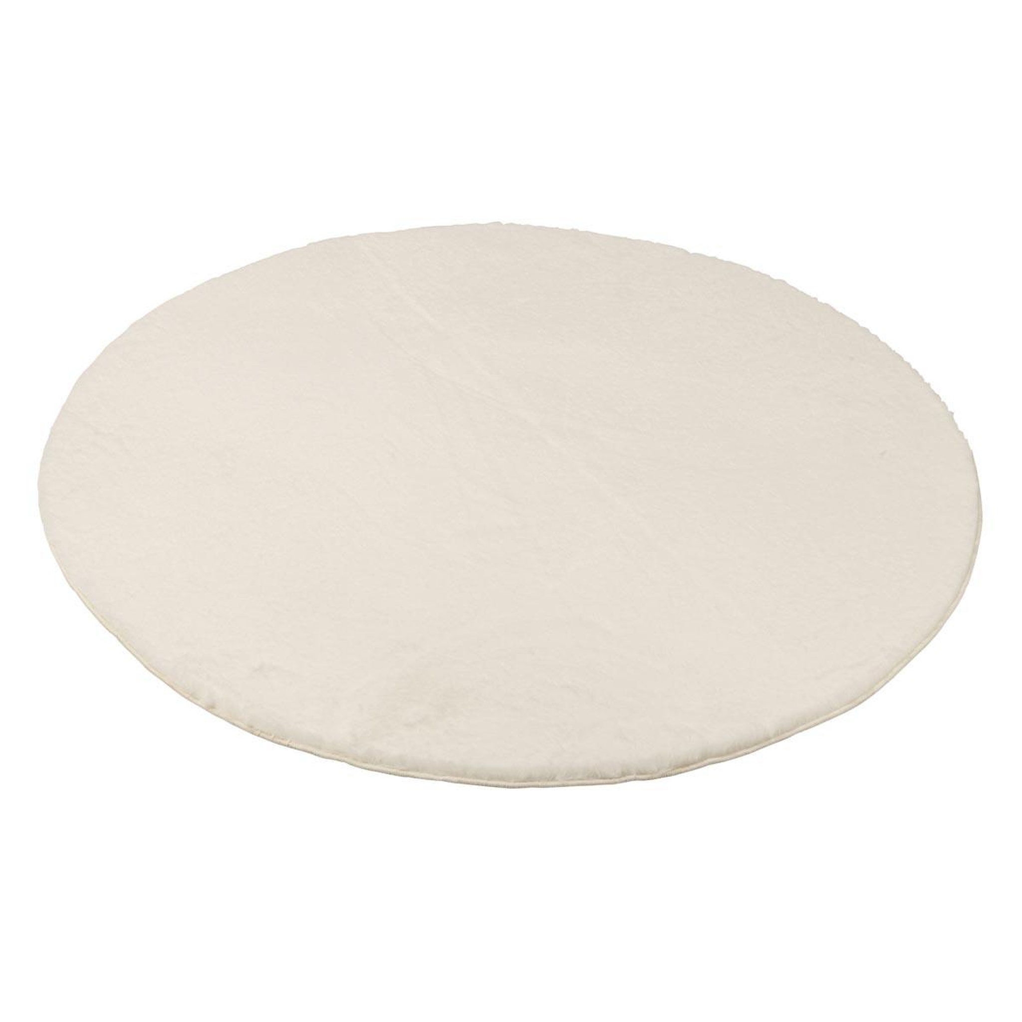 J-LINE Tapis rond uni  cutie  150cm blanc