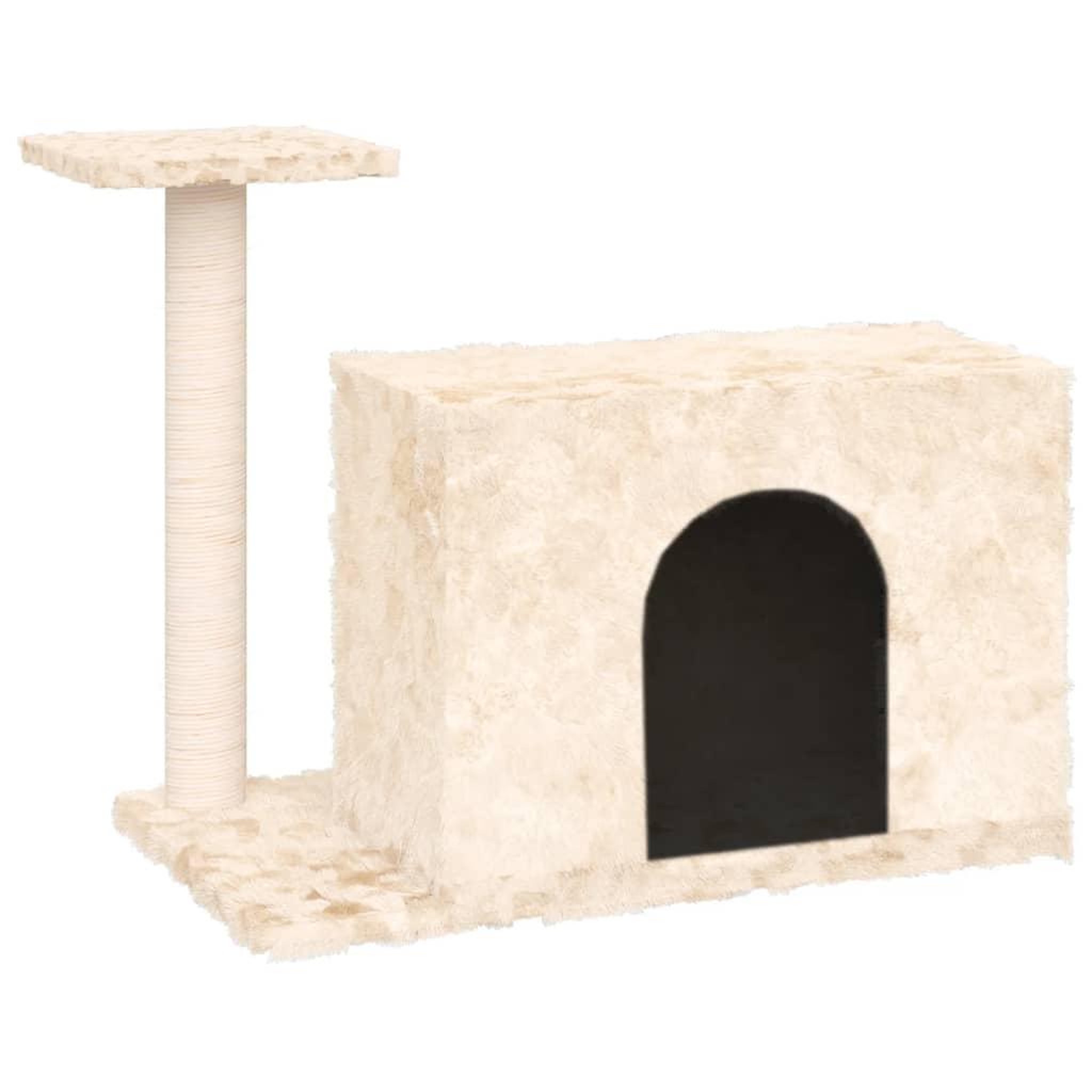 Voir la diapositive 2 : VIDAXL Arbre a chat avec griffoir en sisal Creme 51 cm