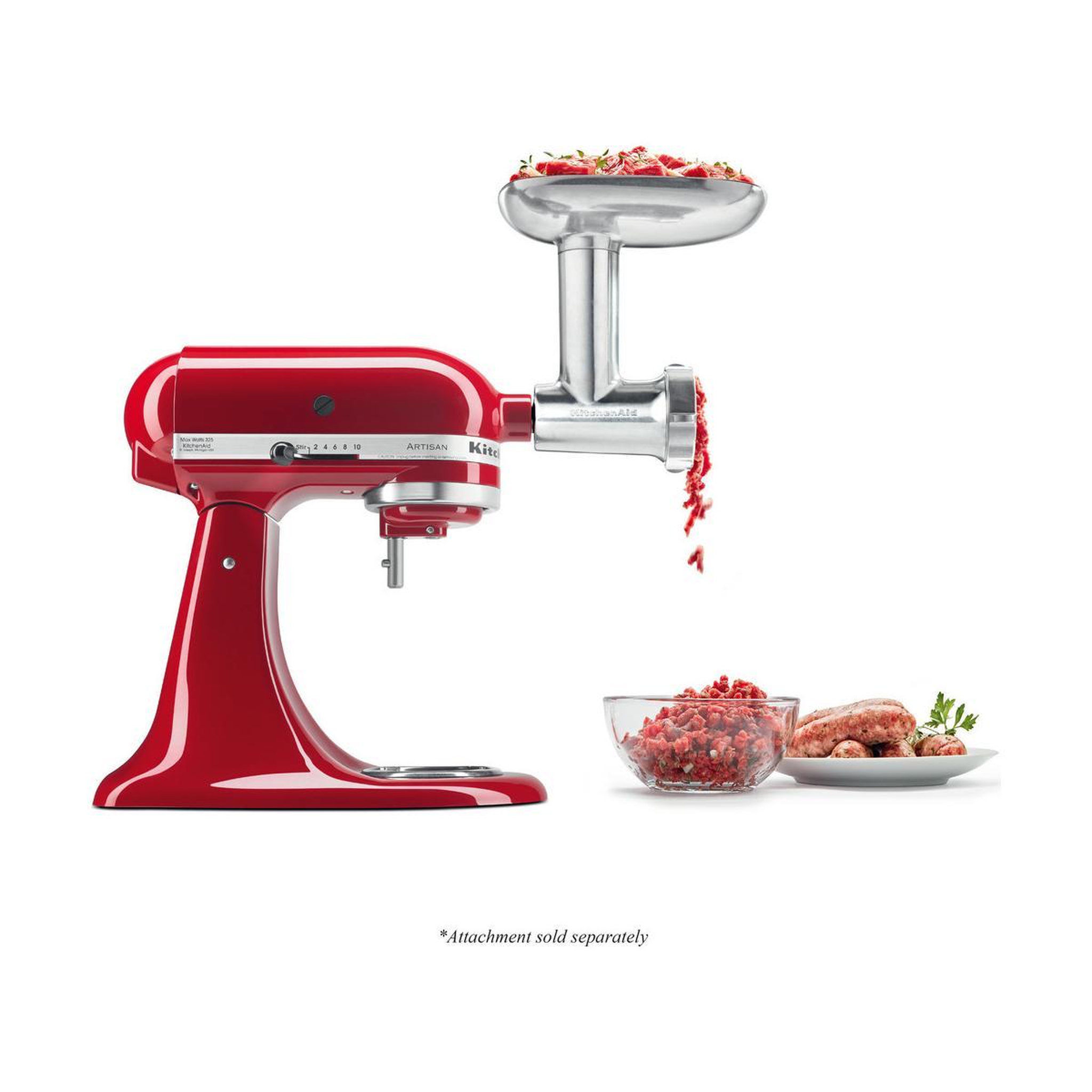 Voir la diapositive 3 : KitchenAid Accessoire hachoir à viande en métal pour robot artisan - 5ksmmga