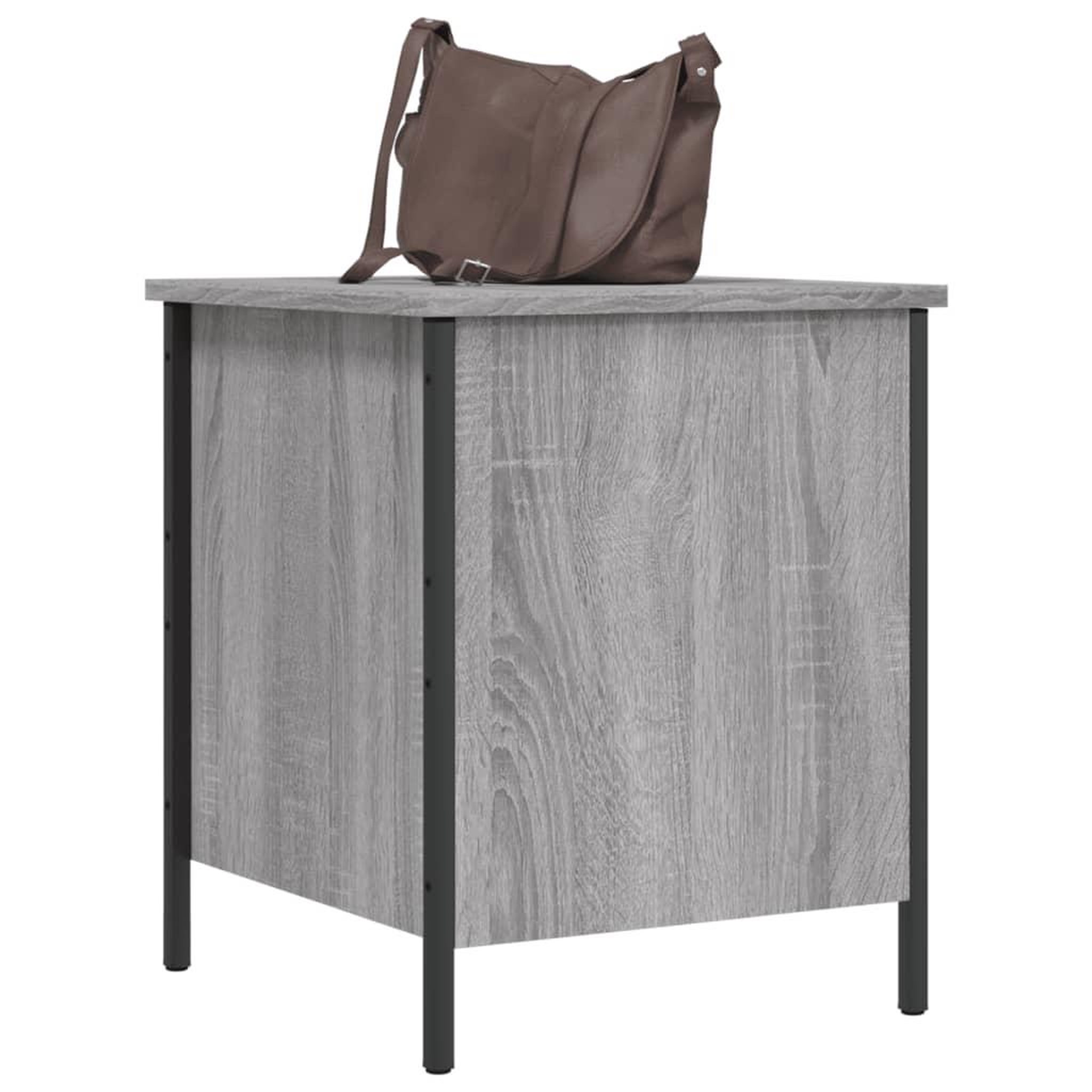 Voir la diapositive 4 : VIDAXL Banc de rangement sonoma gris 40x42,5x50 cm bois d'ingenierie