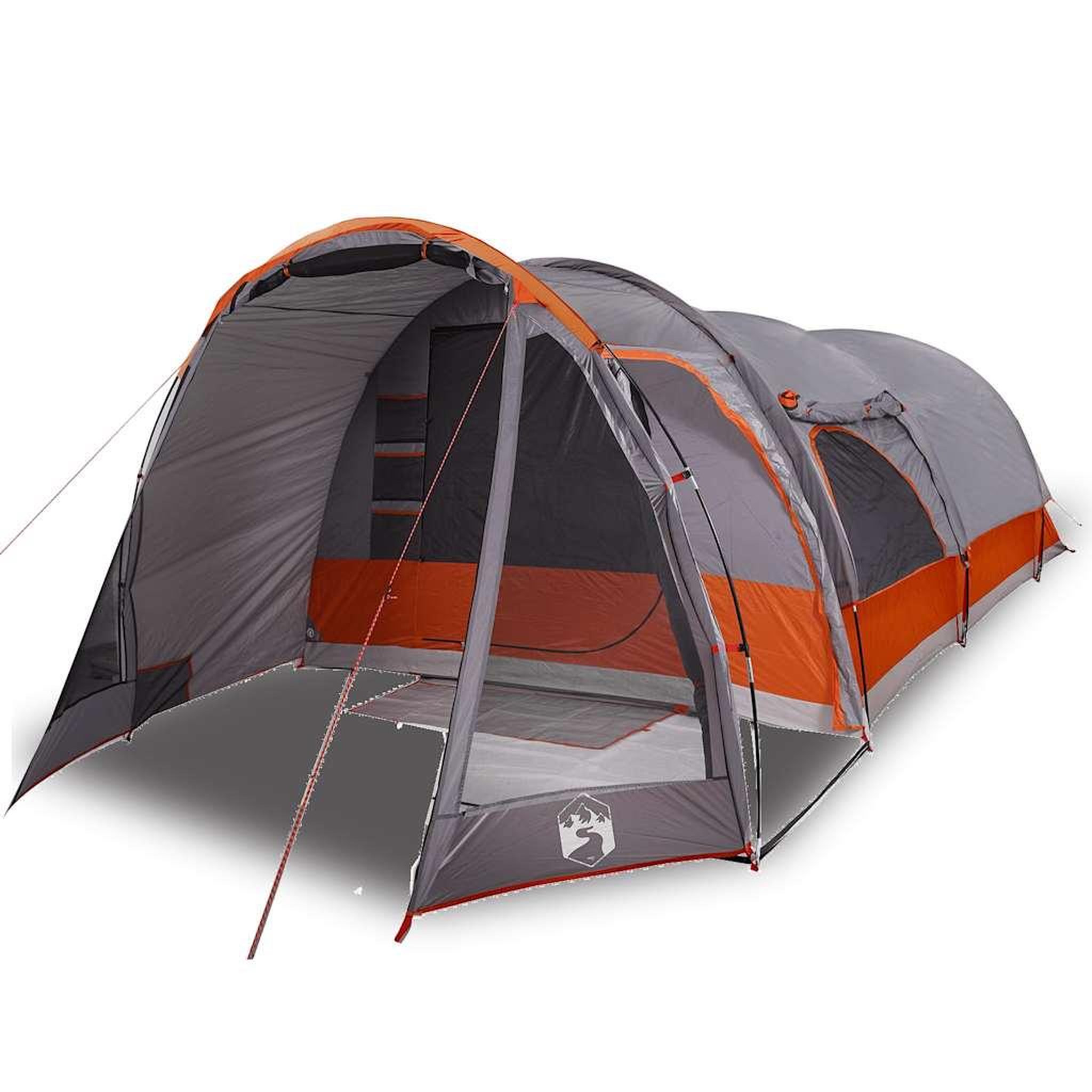 Voir la diapositive 2 : VIDAXL Tente familiale tunnel 8 personnes gris impermeable
