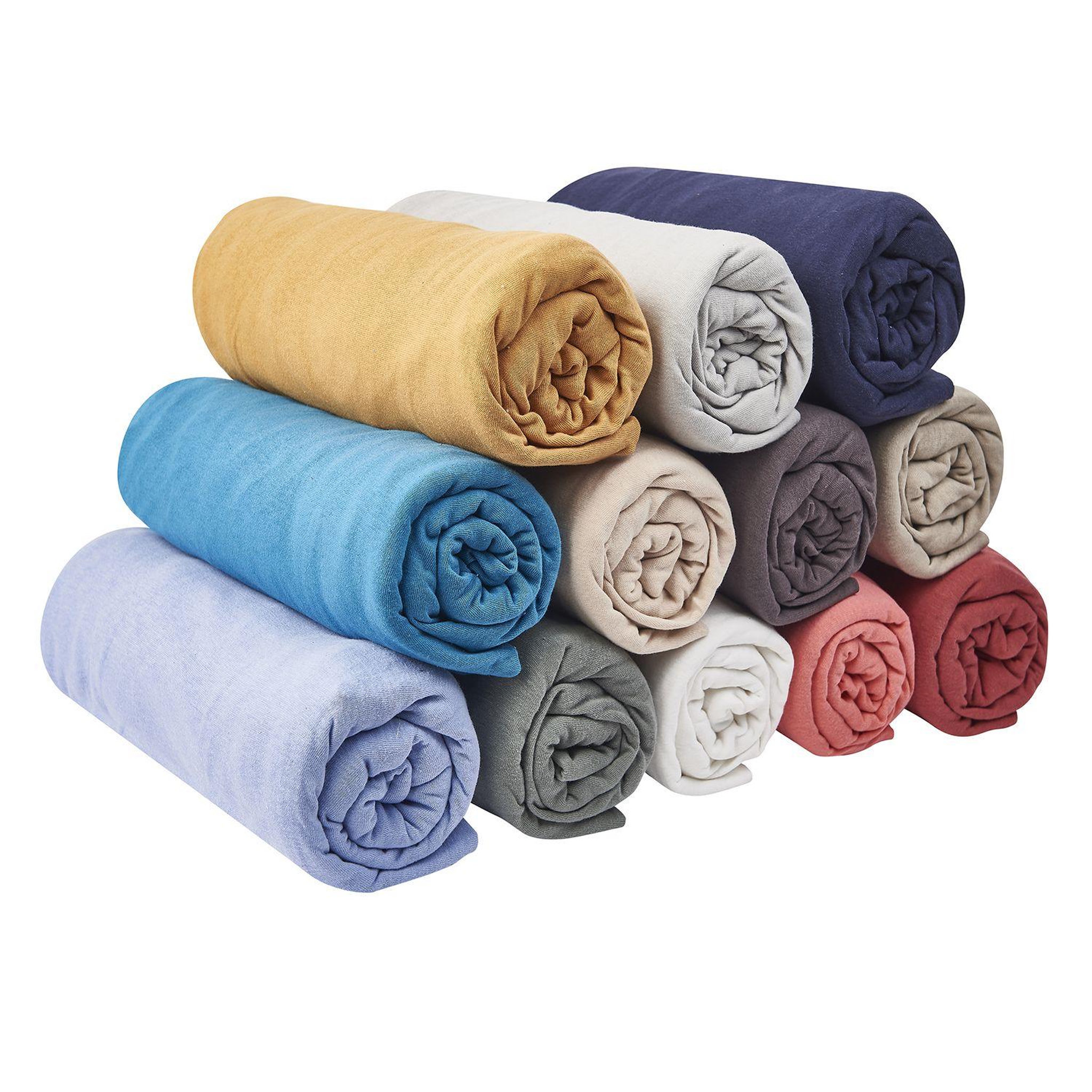 Voir la diapositive 2 : ACTUEL Drap housse uni en jersey coton - collection permanente