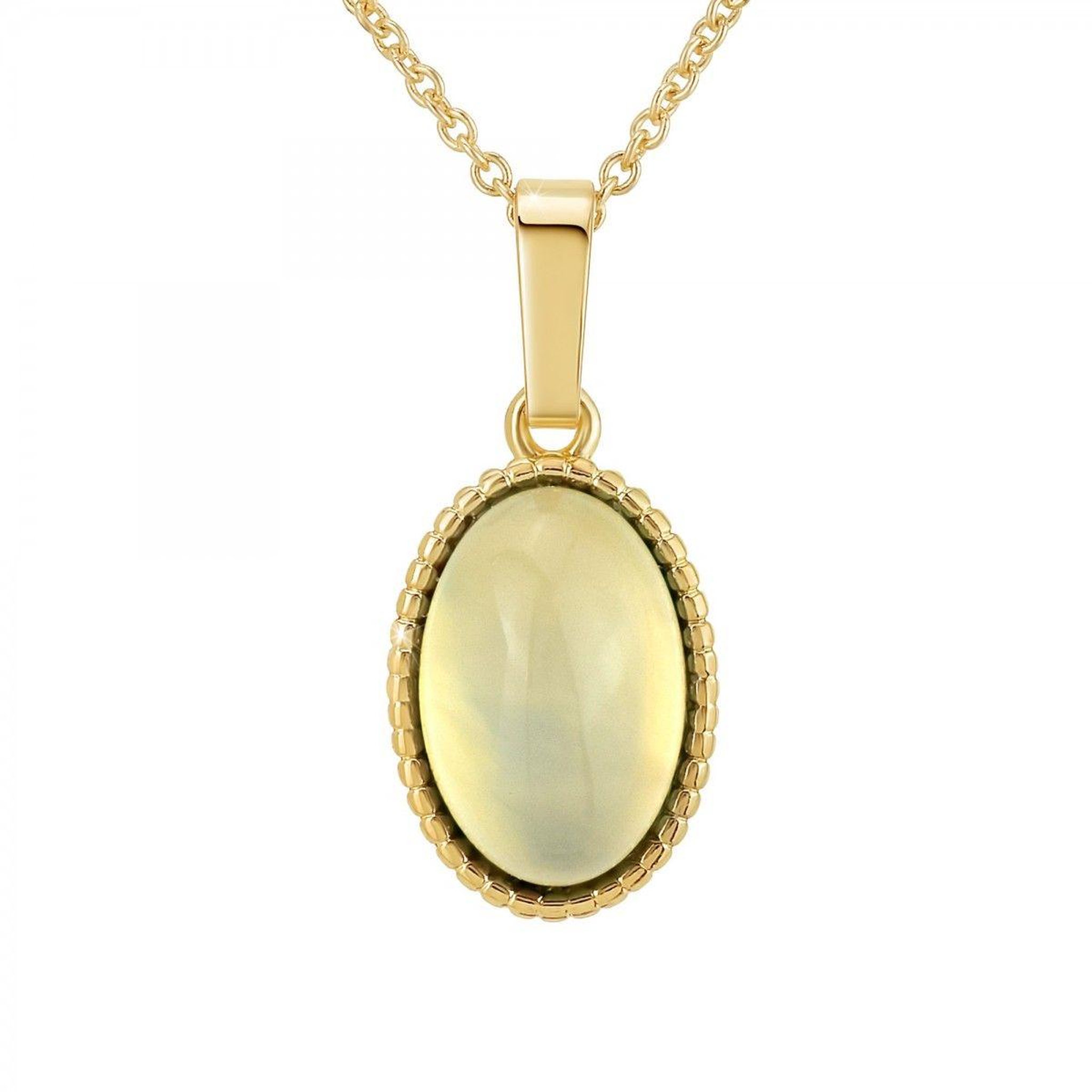 SC BOHEME Collier SC Bohème orné d'un onyx blanc en Métal rhodié Finement doré
