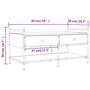 Voir la diapositive 6 : VIDAXL Table basse chene sonoma 99x50x50 cm bois d'ingenierie