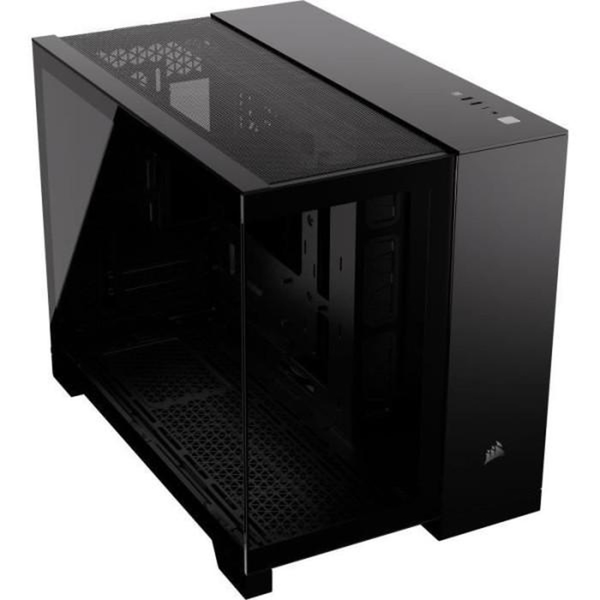 Voir la diapositive 2 : Corsair Boîtier pc - corsair - 2500x tempered glass micro atx dual chamber - noir
