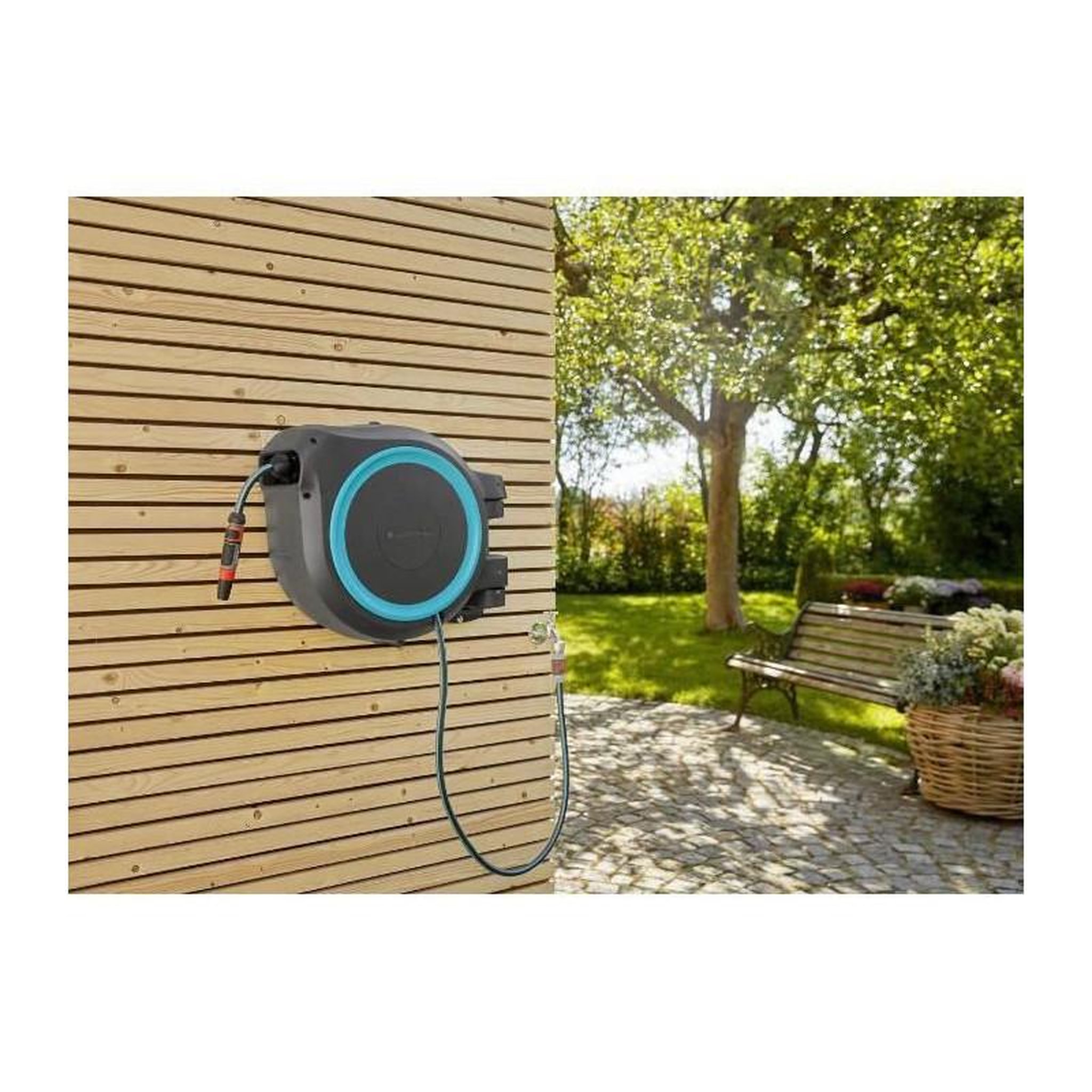 Voir la diapositive 2 : Gardena Dévidoir automatique mural RollUp XL 35 m