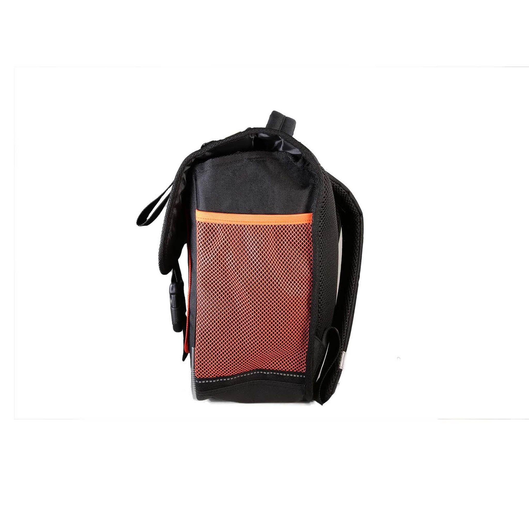 Voir la diapositive 3 : Bagtrotter NBA - Cartable scolaire 38 cm - Noir/Orange - Garçon - 2 compartiments