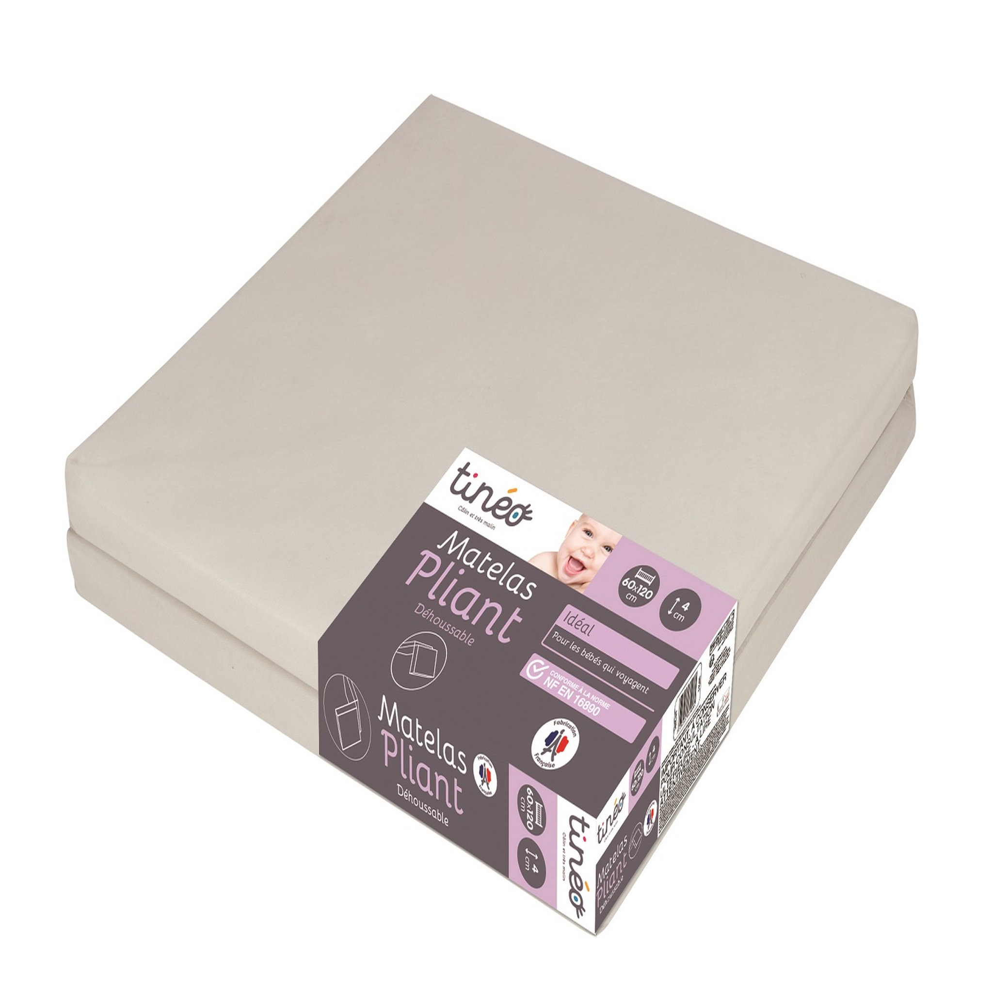 TINEO Matelas pliant 2 parties