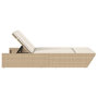 Voir la diapositive 4 : VIDAXL Chaise longue double avec coussins beige resine tressee