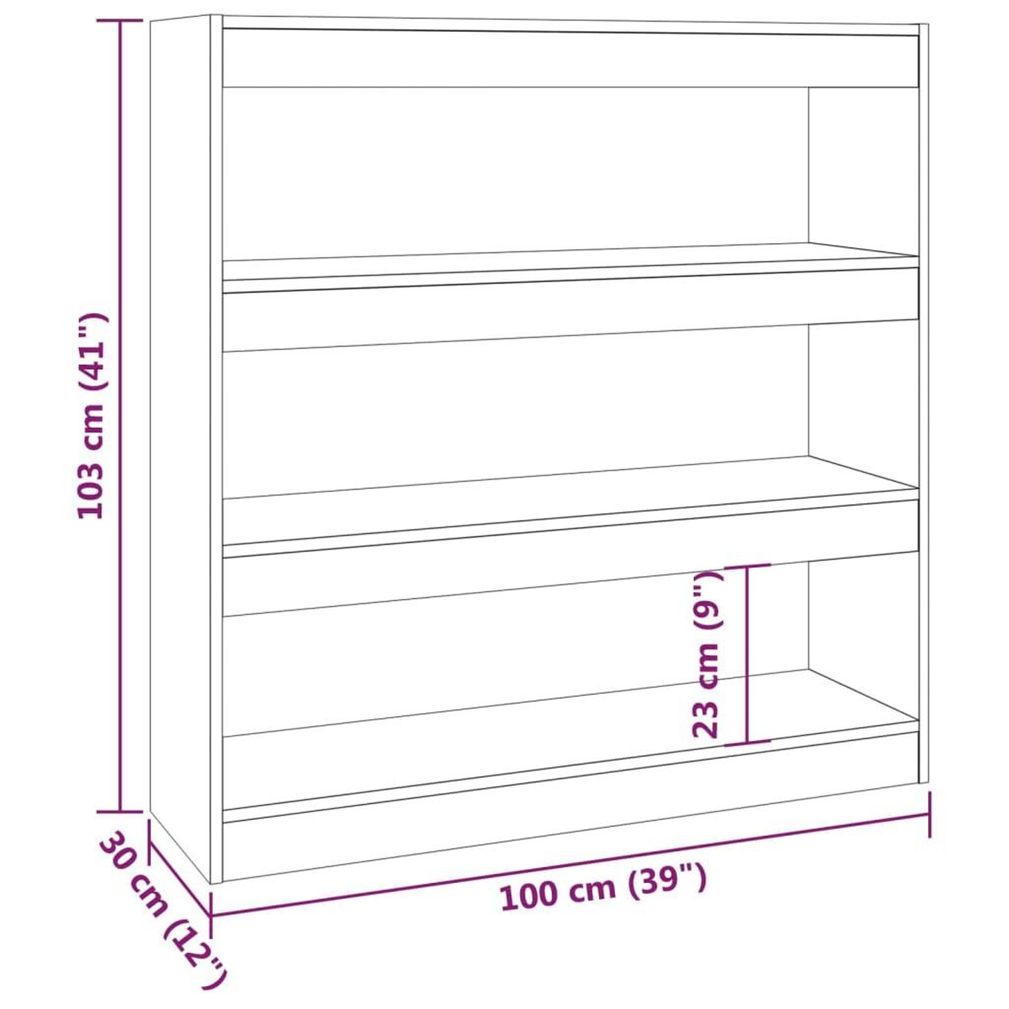 Voir la diapositive 6 : VIDAXL Bibliotheque/Separateur de piece Gris beton 100x30x103 cm
