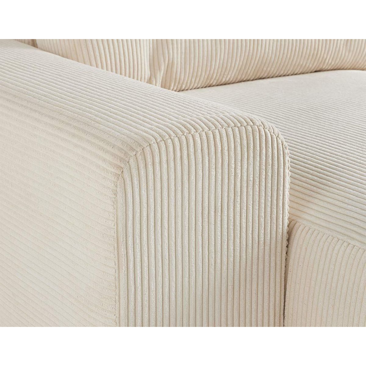 LISA DESIGN Garance - canapé modulable d'angle gauche - 5 places - en velours côtelé