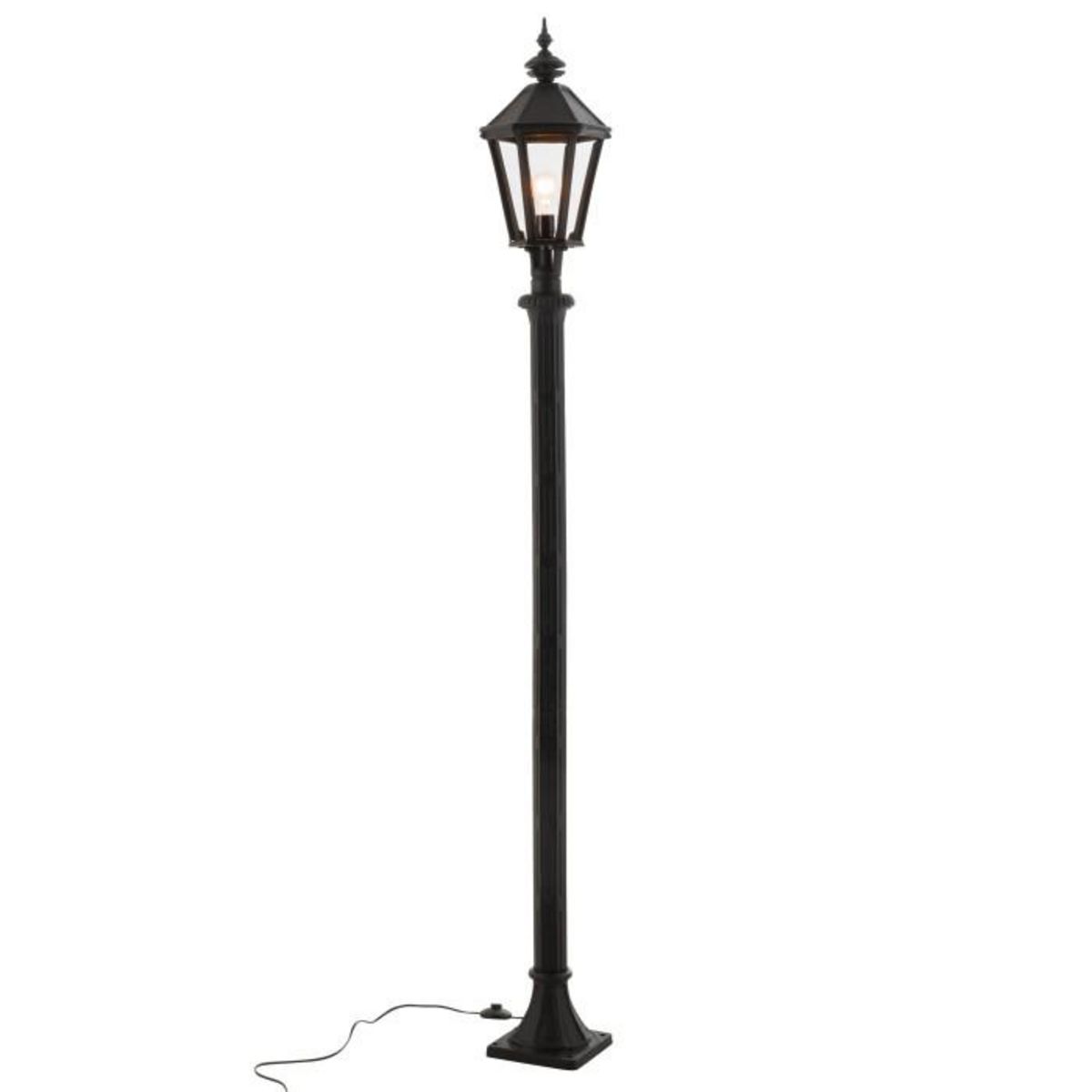 Paris Prix Lampadaire d'Extérieur Poteau  Lanterne  210cm Noir