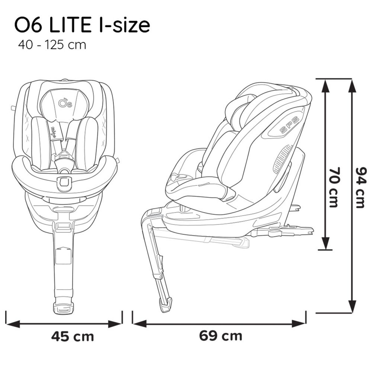 NADO X MIGO Siège auto i-Size O6 40-125 cm - Nado x Migo - coloris noir