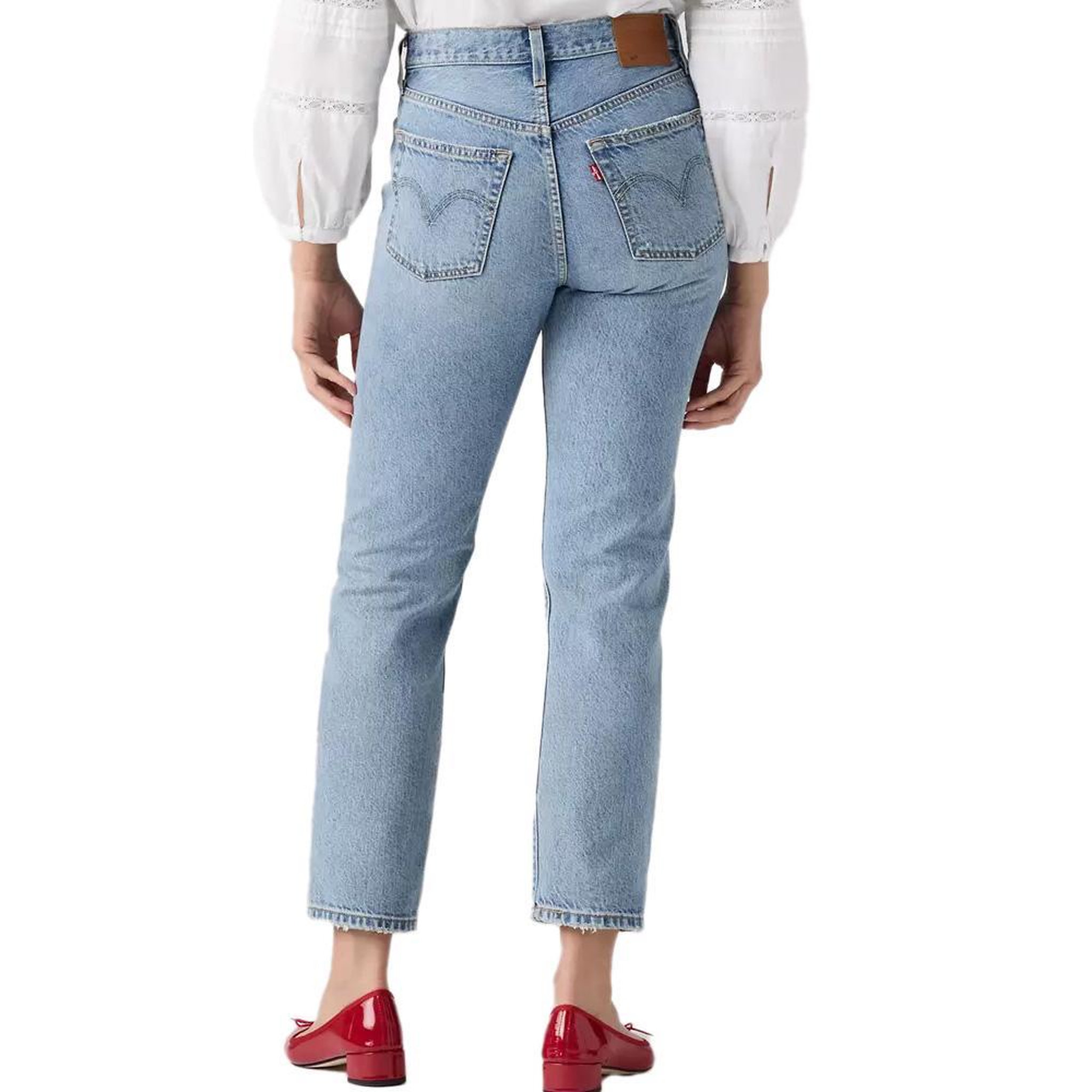 Voir la diapositive 2 : Levi's Jean  délavé Femme Levi's  Cropped Lightweight Med Indig