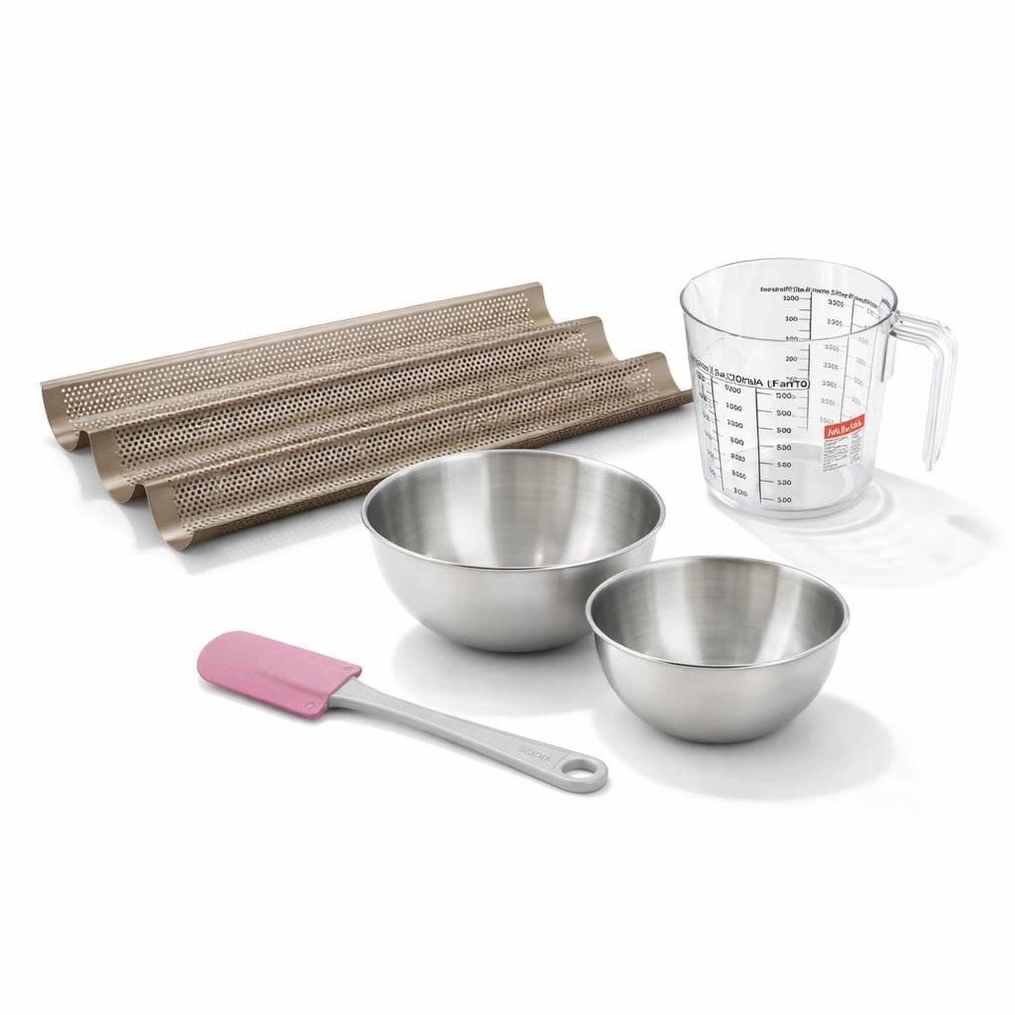 ZENKER Set de 5 ustensiles de pâtisserie moule à gâteaux bol spatule pâtisserie et verre doseur zenker mojave gold