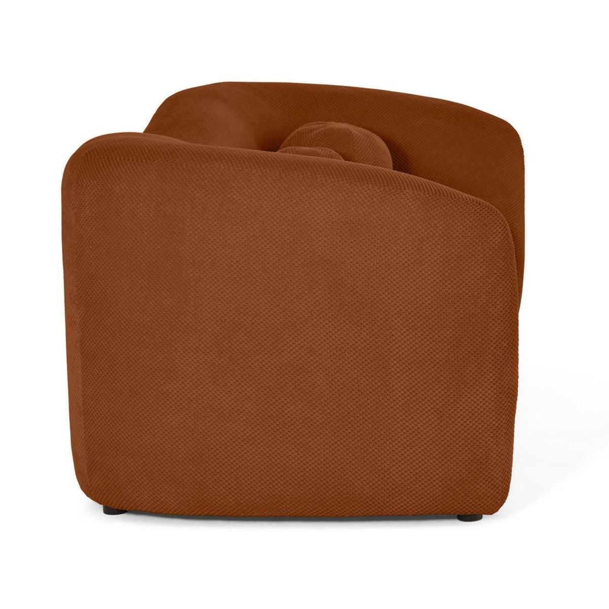 LISA DESIGN Charles - canapé droit 3 places en velours texturé