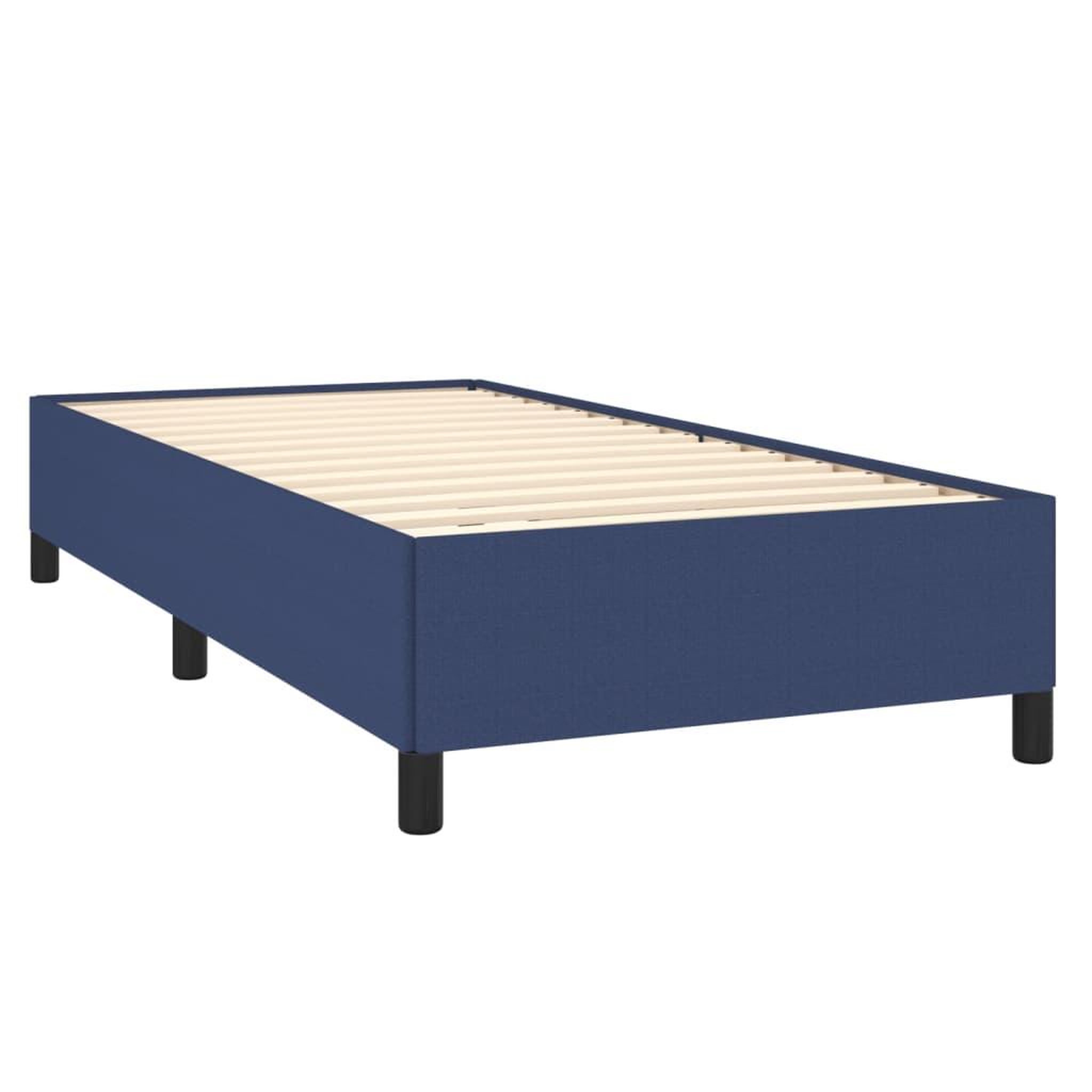 Voir la diapositive 4 : VIDAXL Sommier a lattes de lit avec matelas Bleu 80x200 cm Tissu
