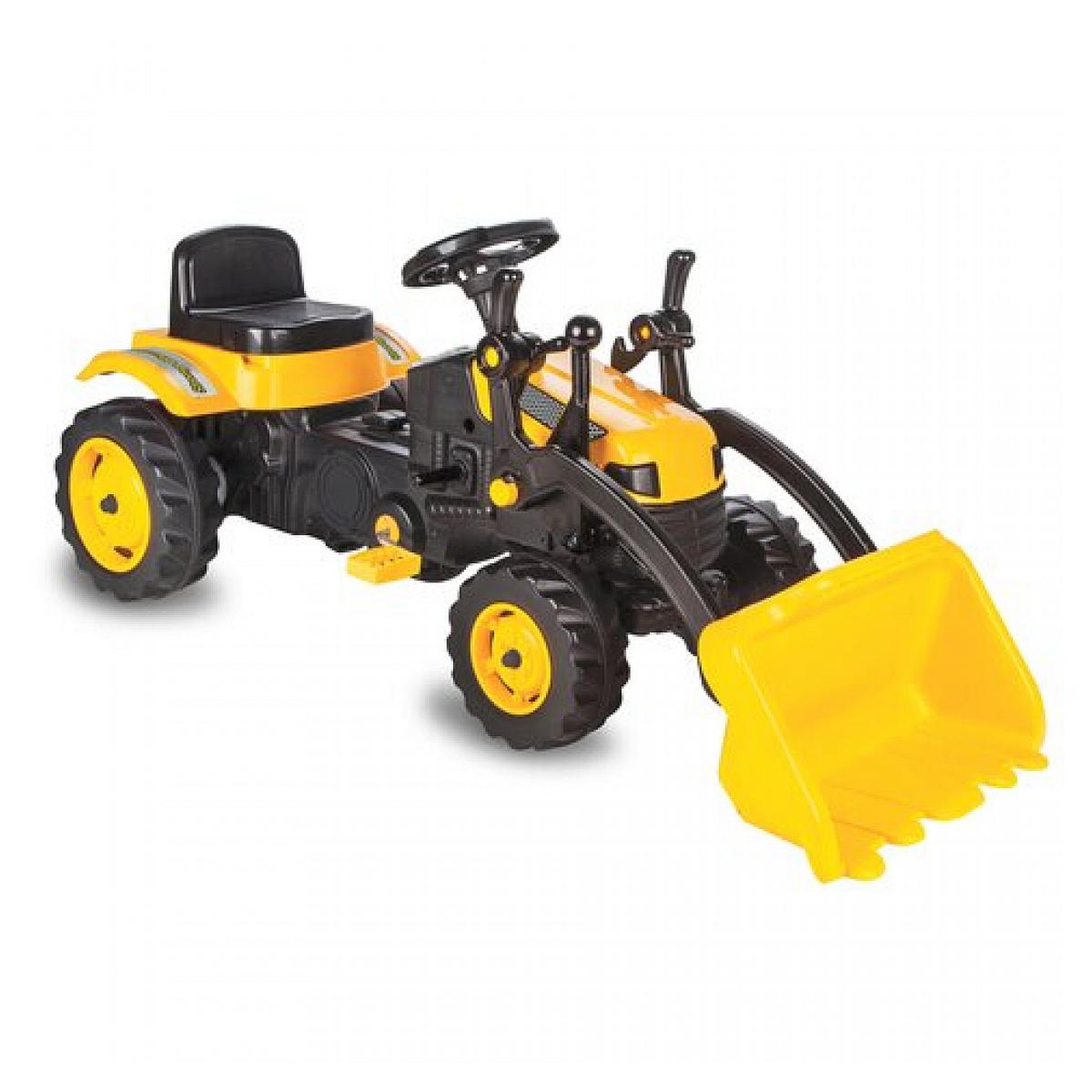 Jamara Tracteur à pédales avec Chargeur Strong Bull jaune