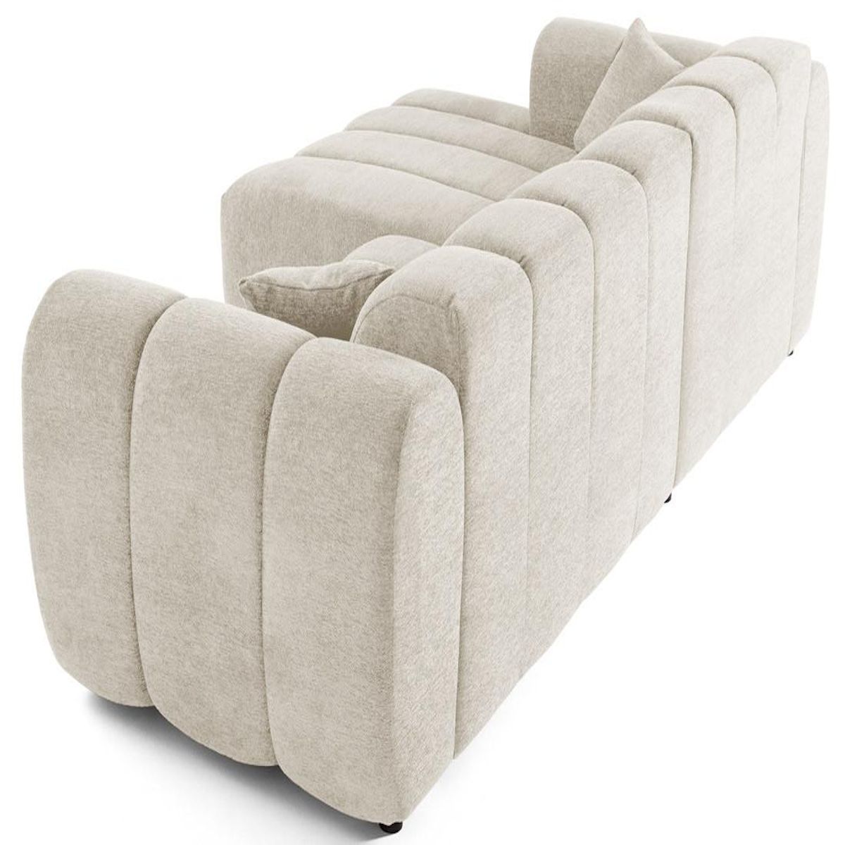 LISA DESIGN Curtis - canapé d'angle gauche 4 places en tissu texturé