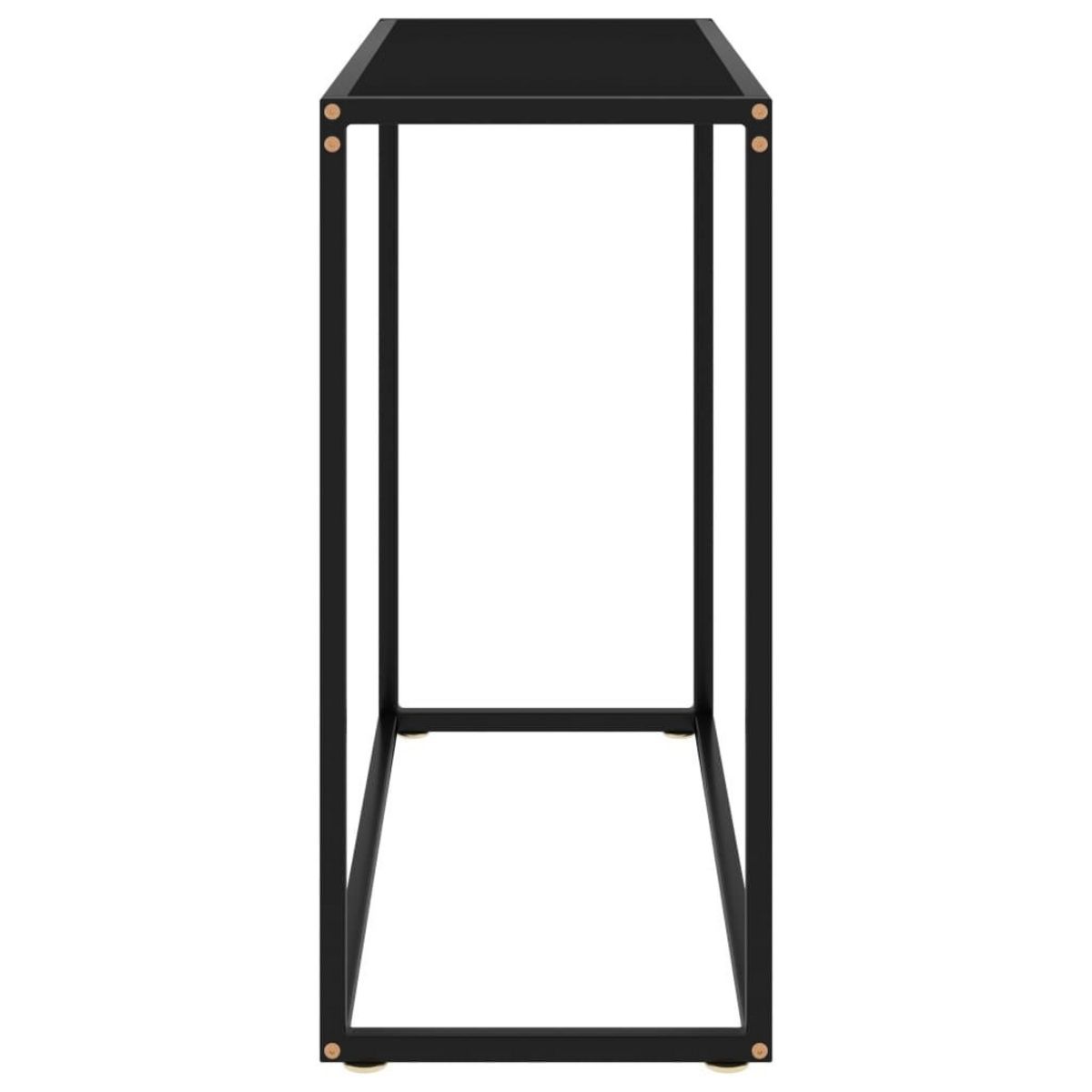 VIDAXL Table console Noir 80x35x75 cm Verre trempe