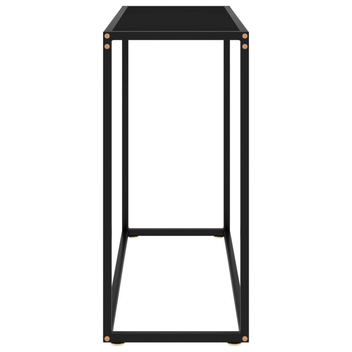 VIDAXL Table console Noir 80x35x75 cm Verre trempe