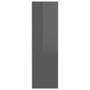 Voir la diapositive 5 : VIDAXL Armoire a chaussures murale gris brillant bois d'ingenierie