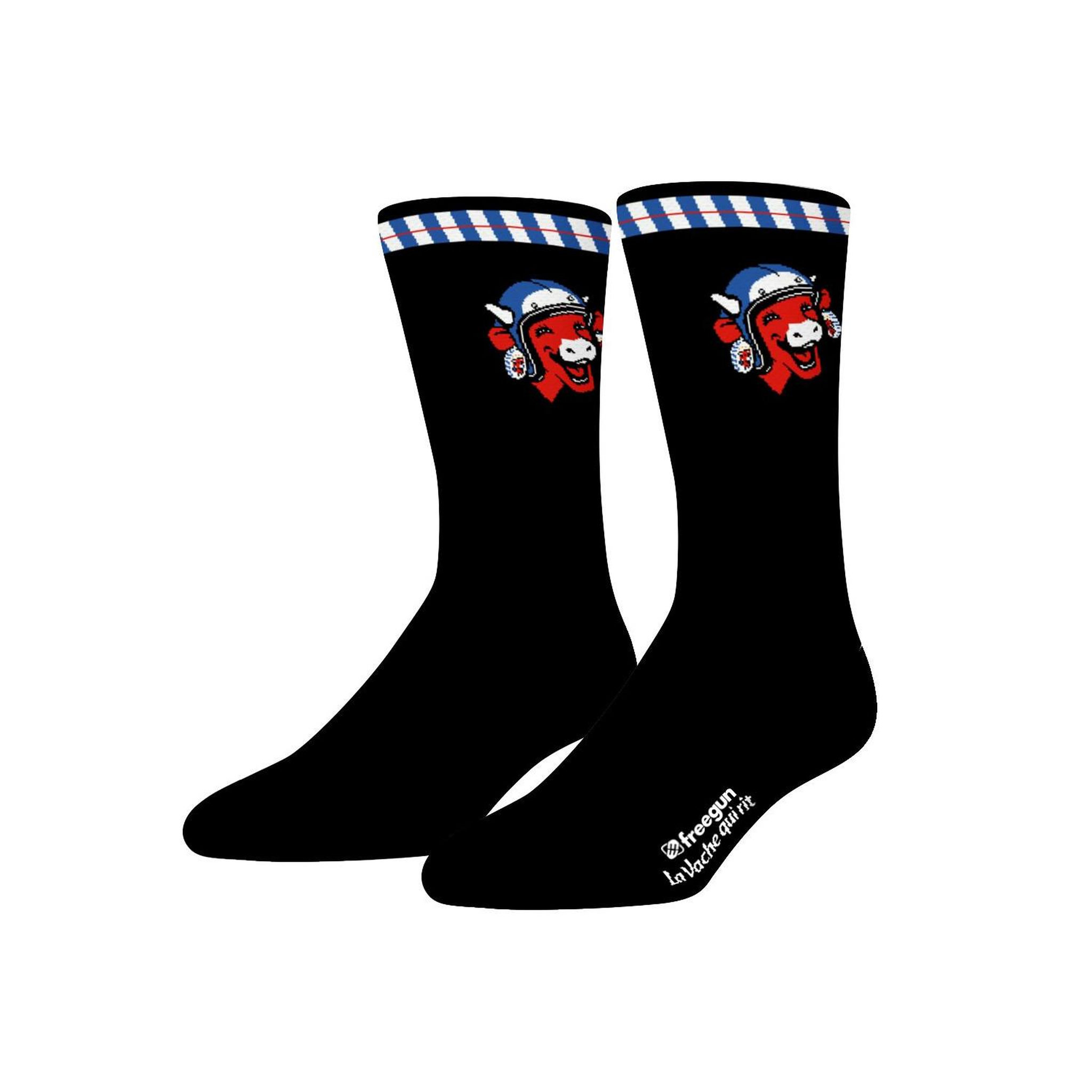 Voir la diapositive 5 : FREEGUN Lot de 4 paires de chaussettes homme La Vache Qui Rit
