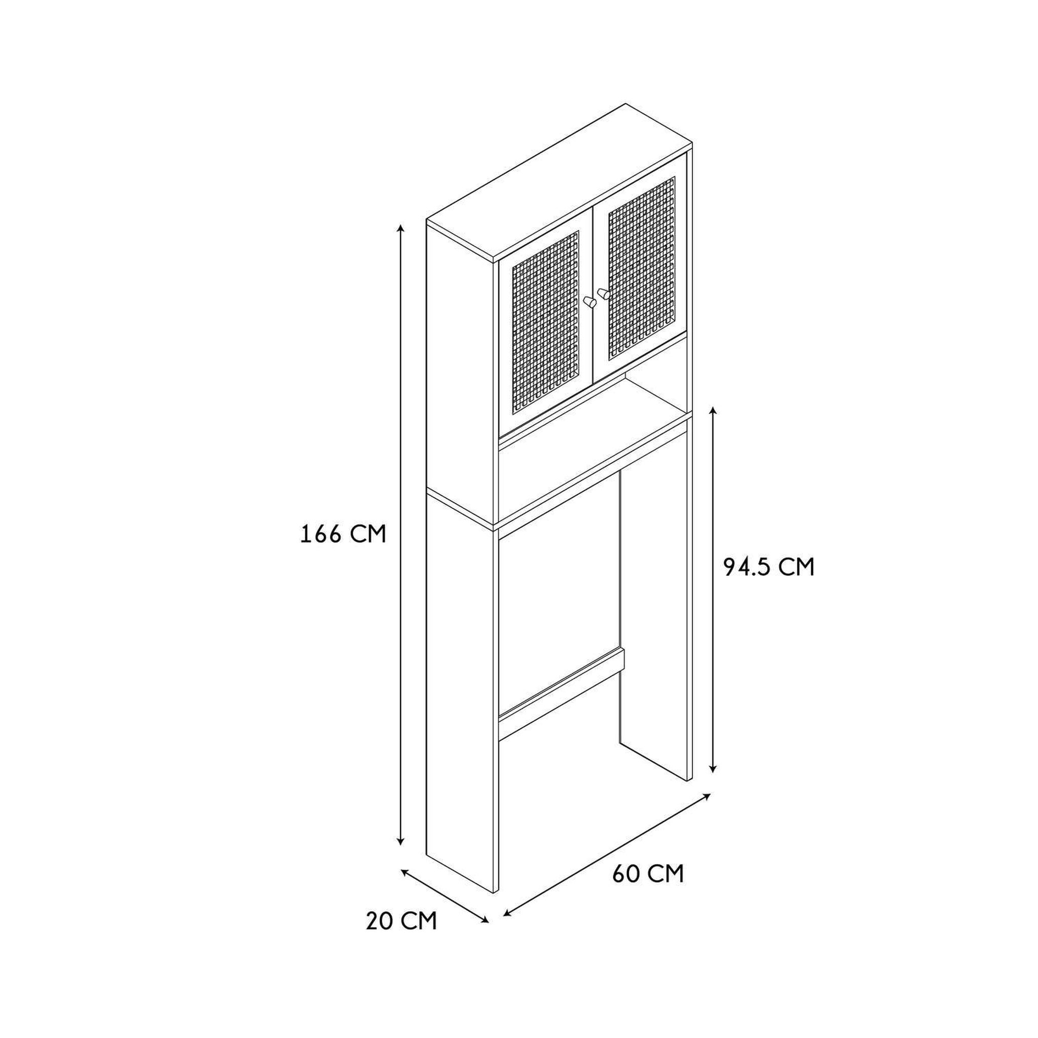 Voir la diapositive 3 : The Home Deco Factory Meuble dessus wc bali en cannage - marron