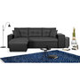Voir la diapositive 1 : BEST MOBILIER California - canapé d'angle réversible - convertible avec coffre et étagère de rangement - en simili et tissu