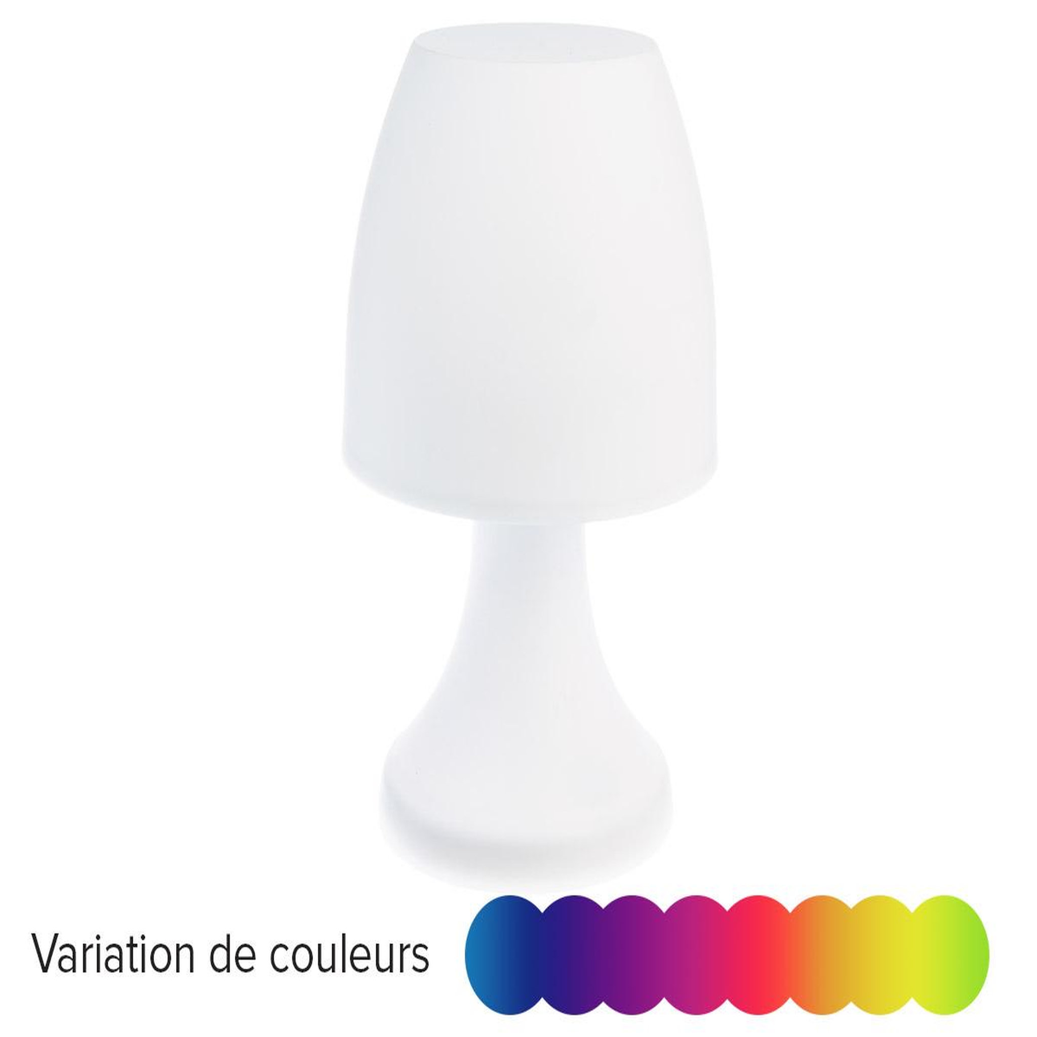 Voir la diapositive 2 : JARDIDECO Lampe champignon à poser 19,5 cm - Variation de couleur